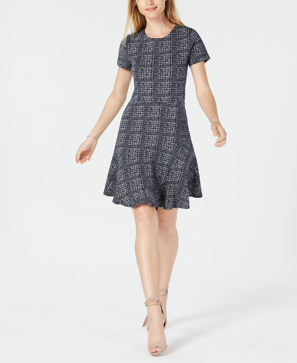 Plaid Fit & Flare Dress