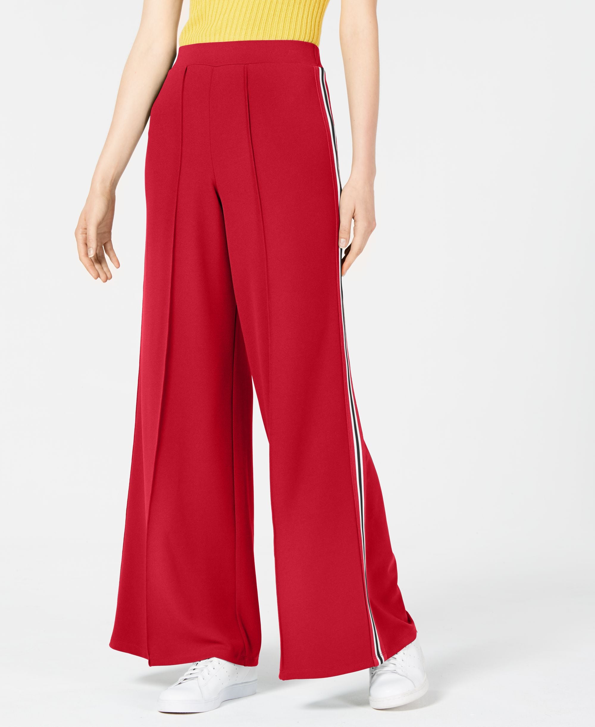 Wide-Leg Pull-On Pants