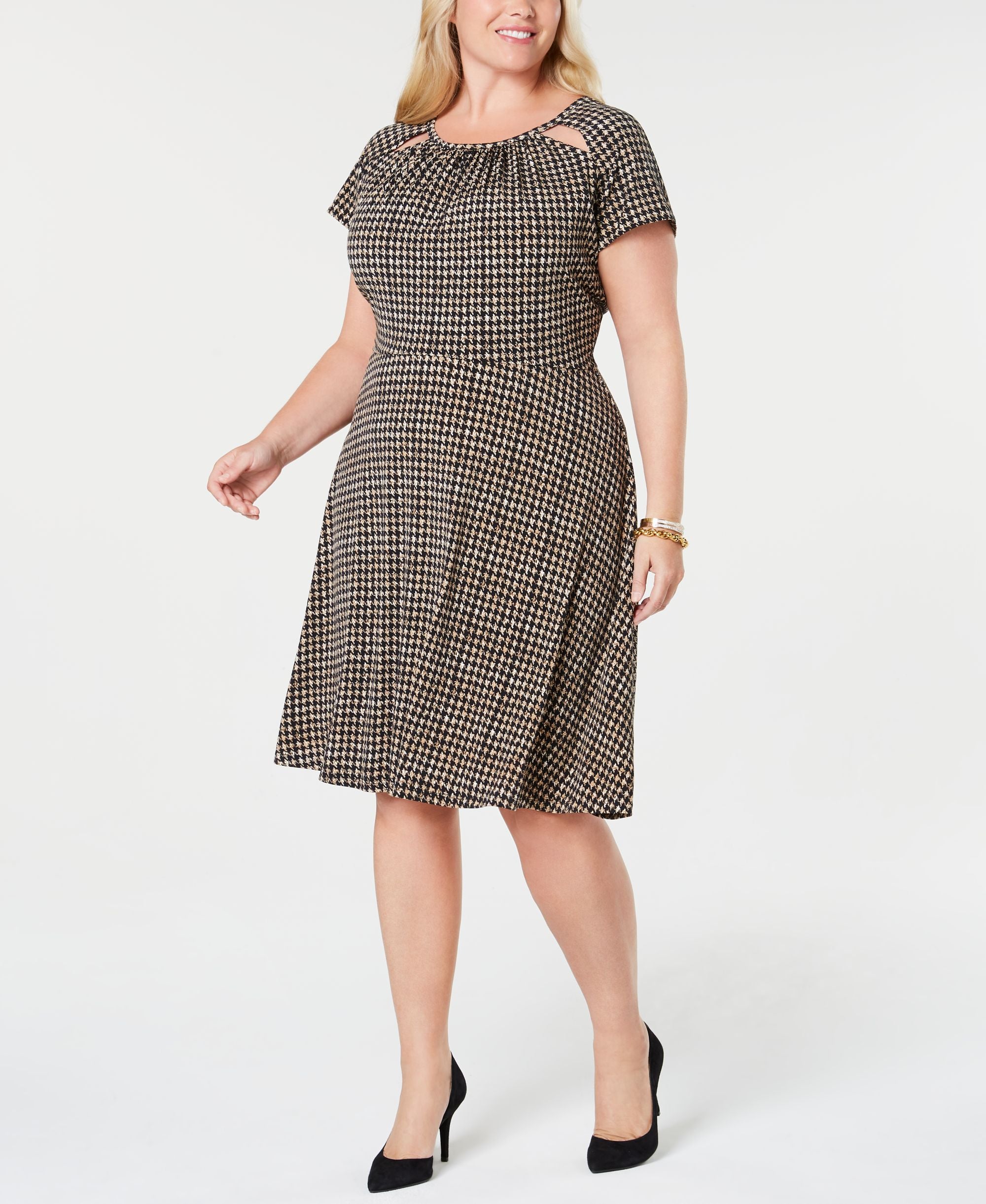 Michael Michael Kors Plus Size Cutout A Line Dress