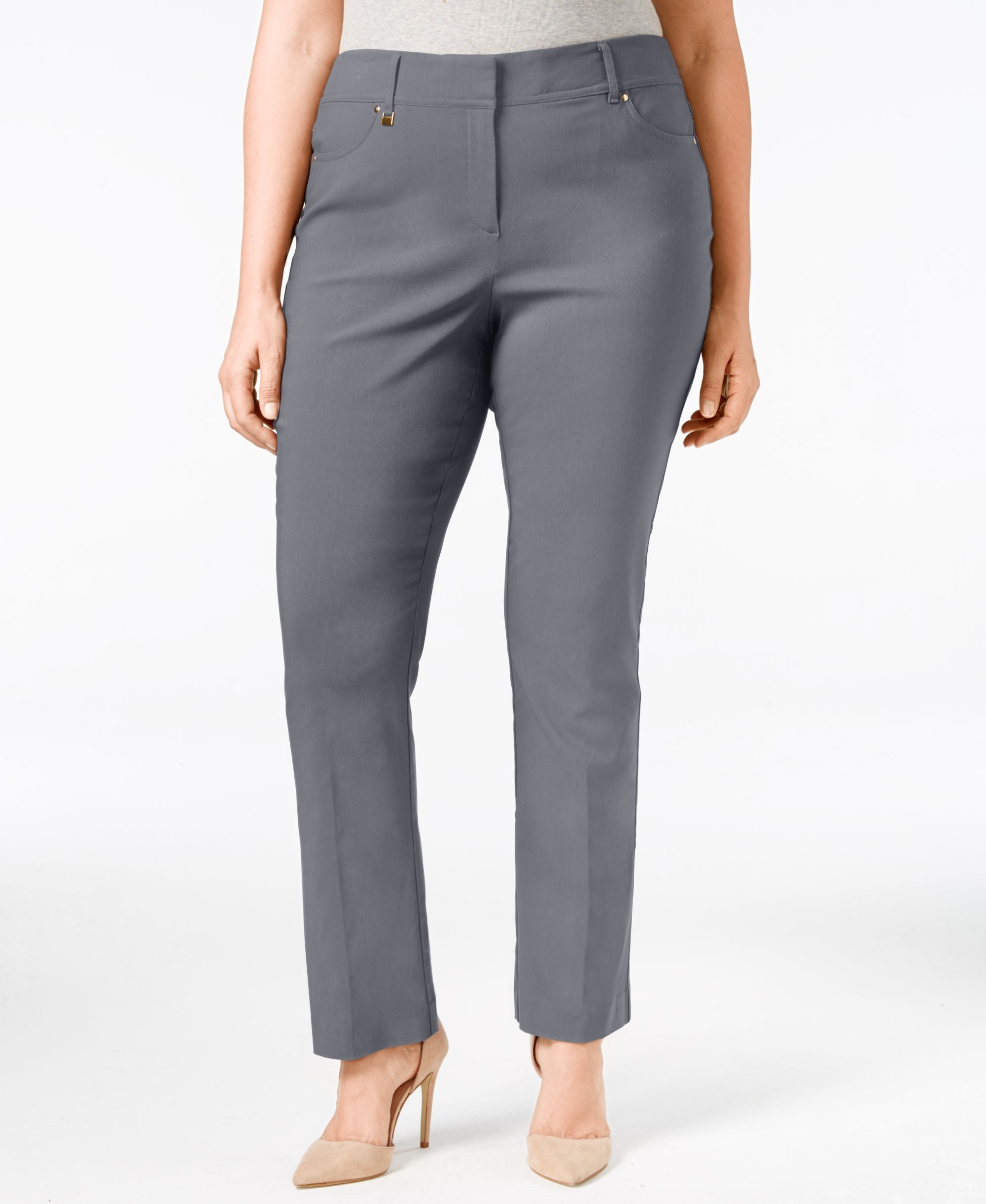 Plus & Petite Plus Size Tummy Control Curvy-Fit Pants