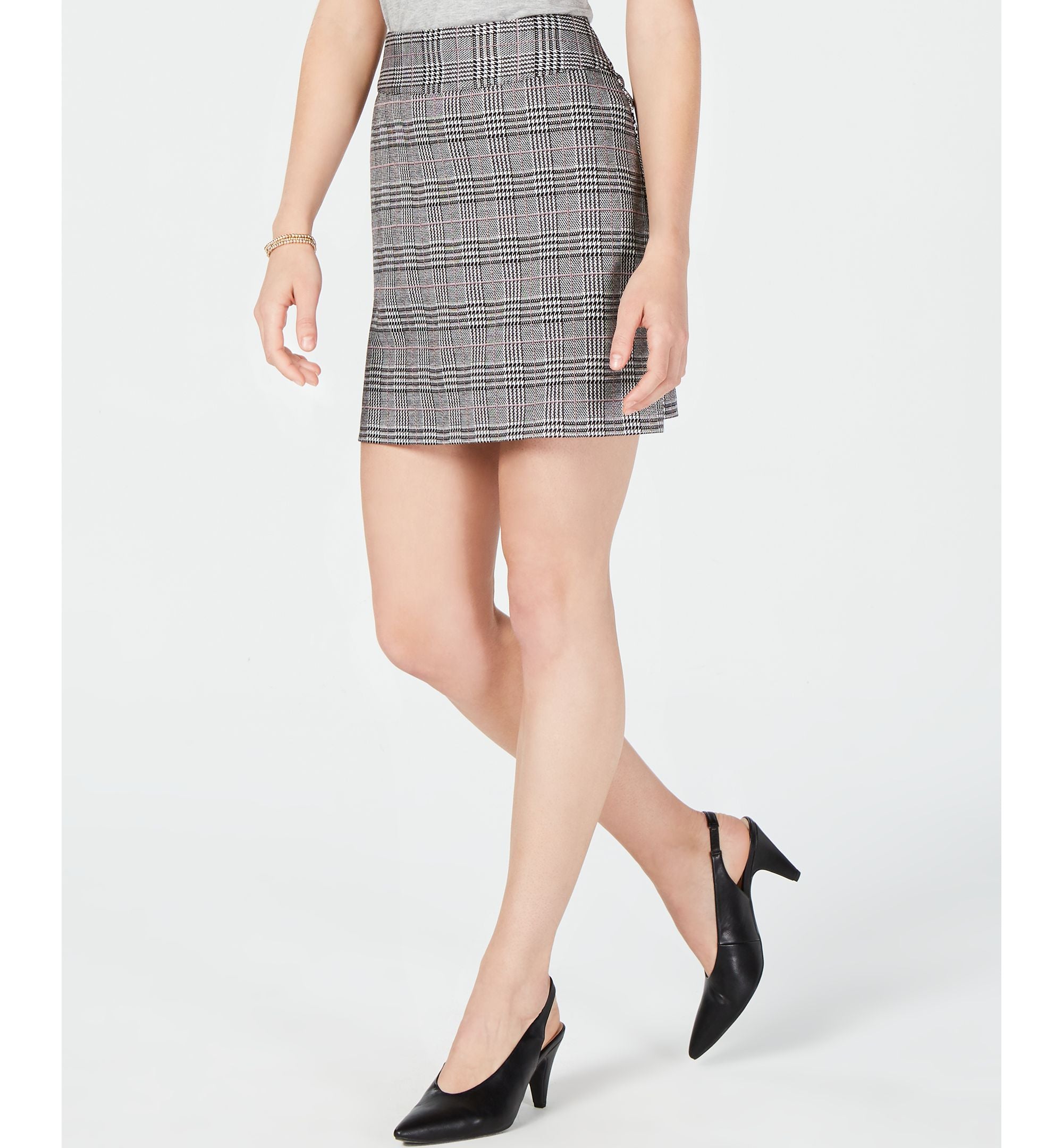 Maison Jules Menswear Plaid Mini Skirt