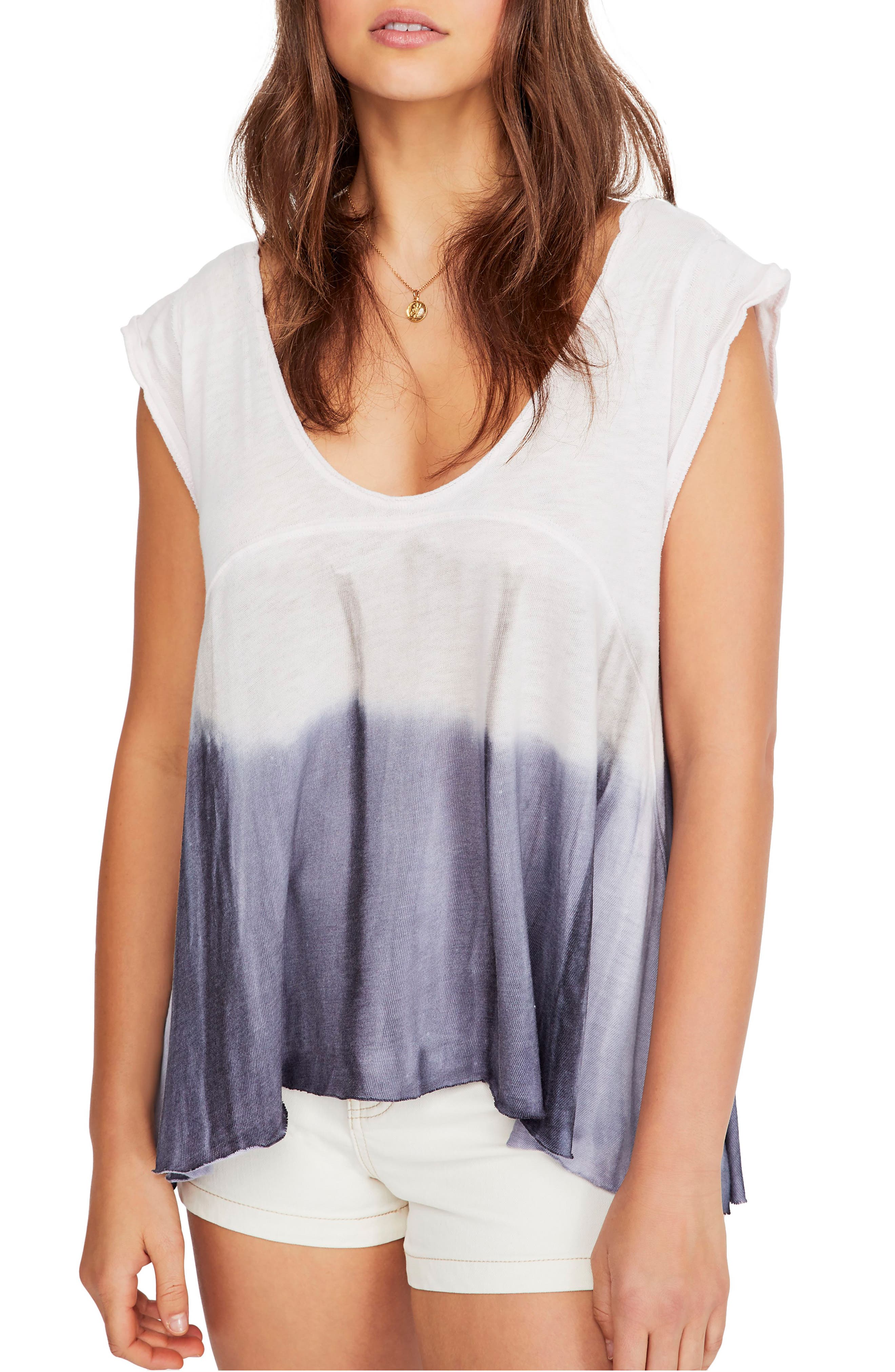 Free People Paradise Ombre Tie Dyed Top