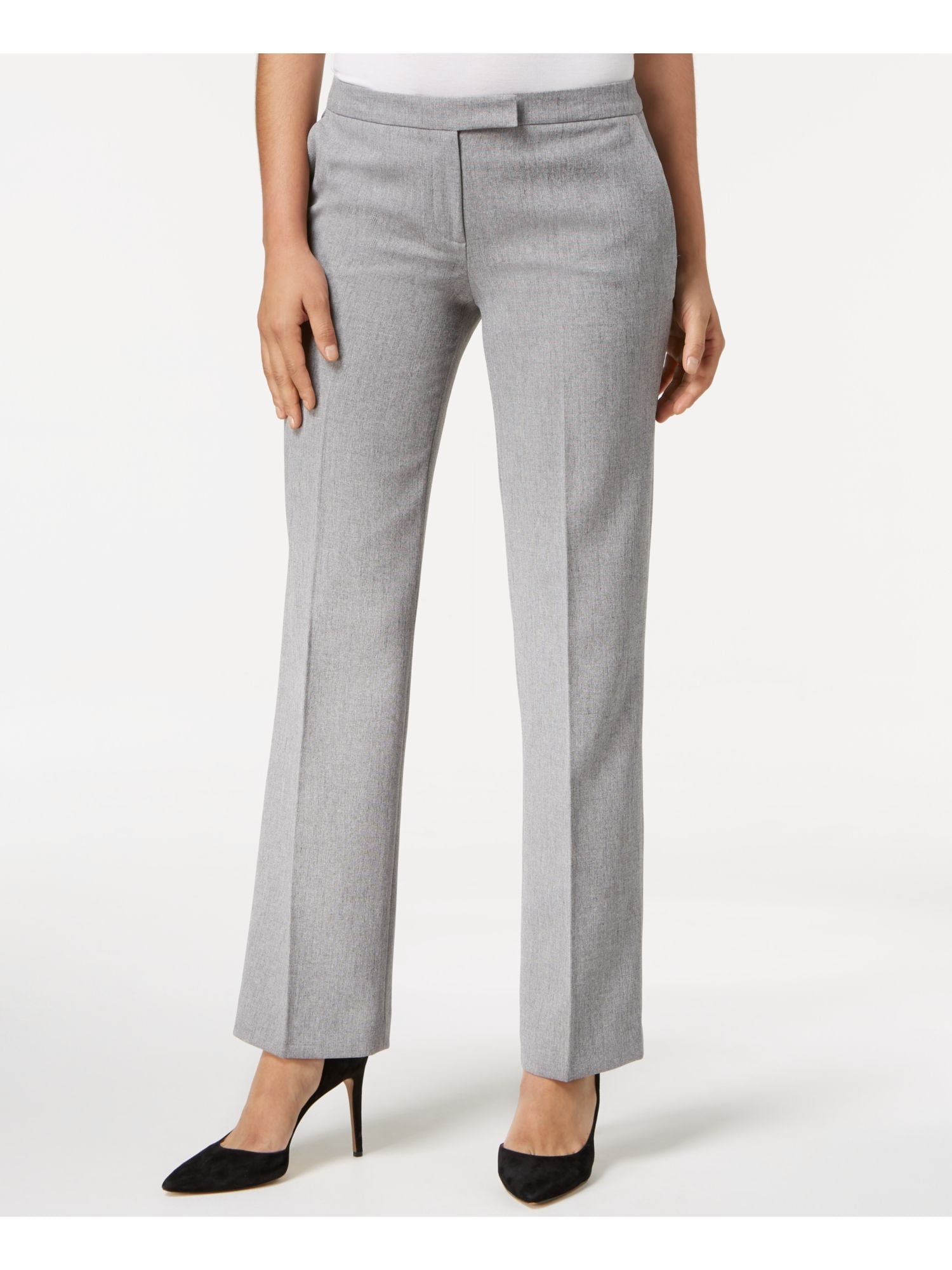 Tab-Waist, Straight-Fit Modern Dress Pants