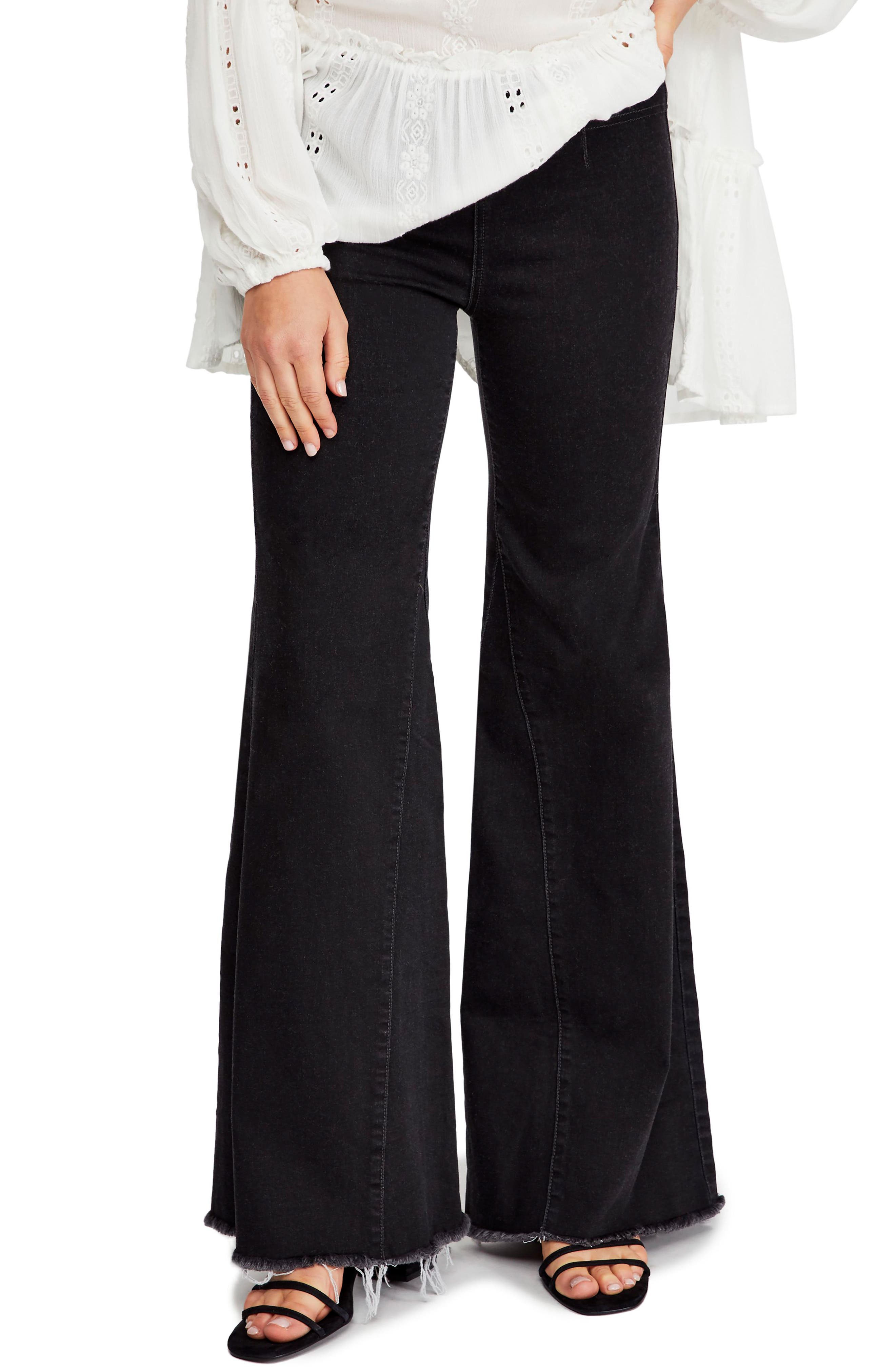 Free People Wide Leg Pull On Pants