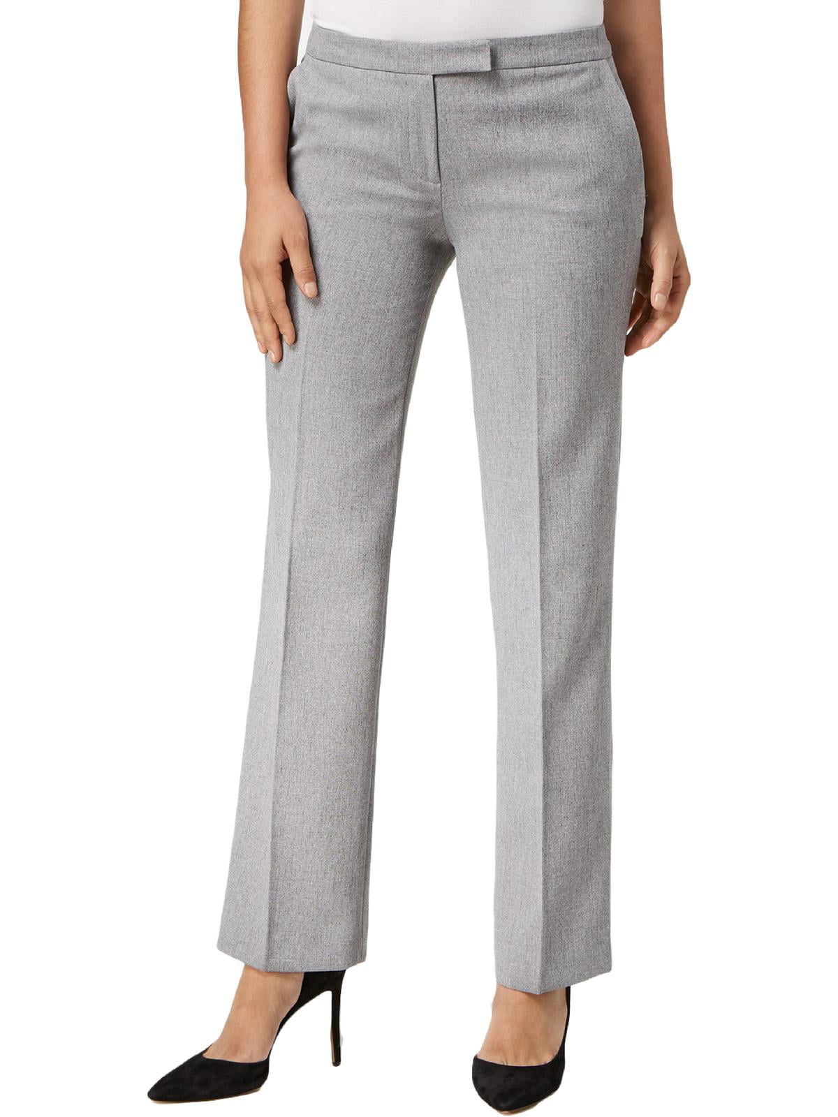 Tab-Waist, Straight-Fit Modern Dress Pants