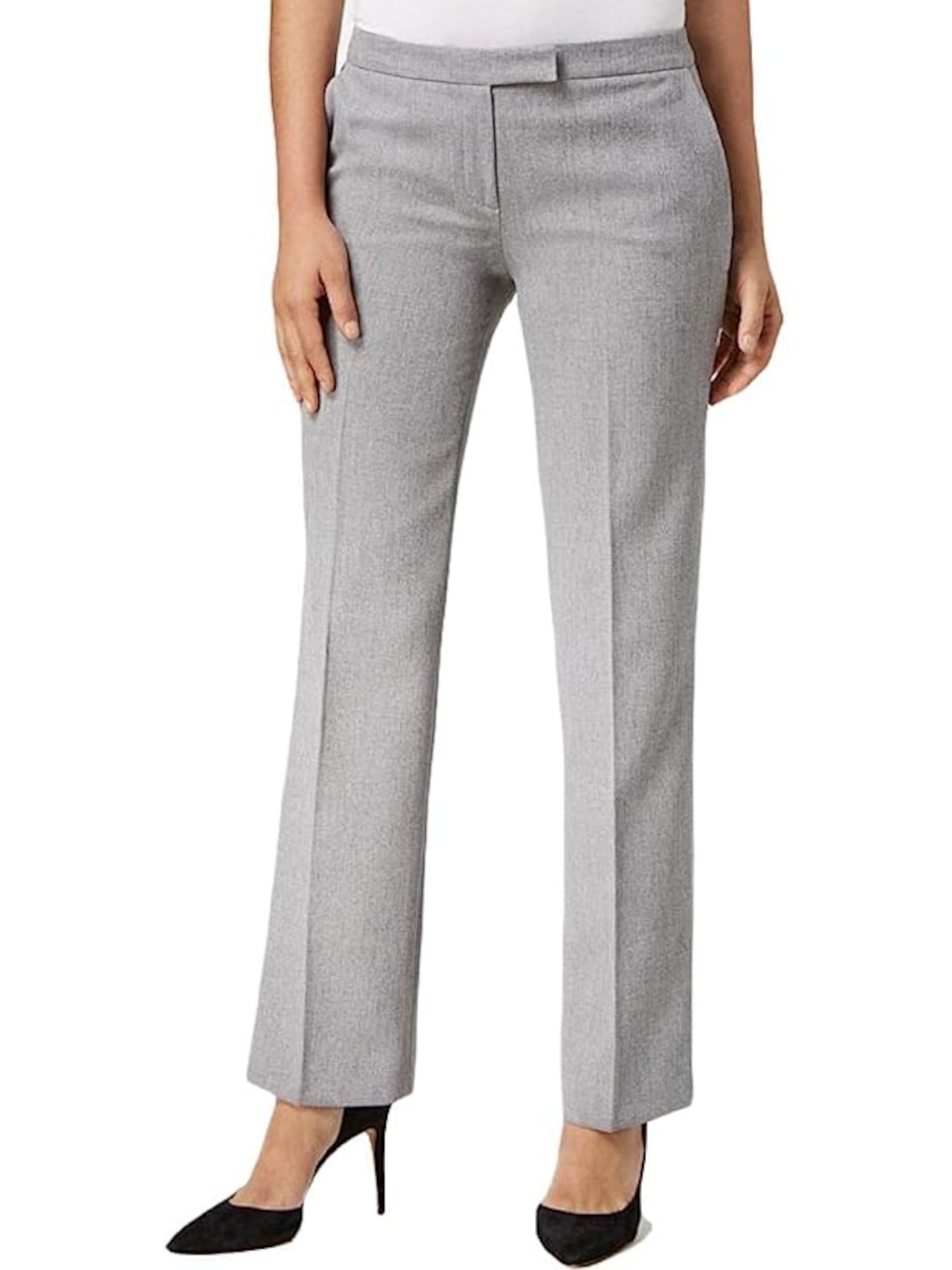 Tab-Waist, Straight-Fit Modern Dress Pants
