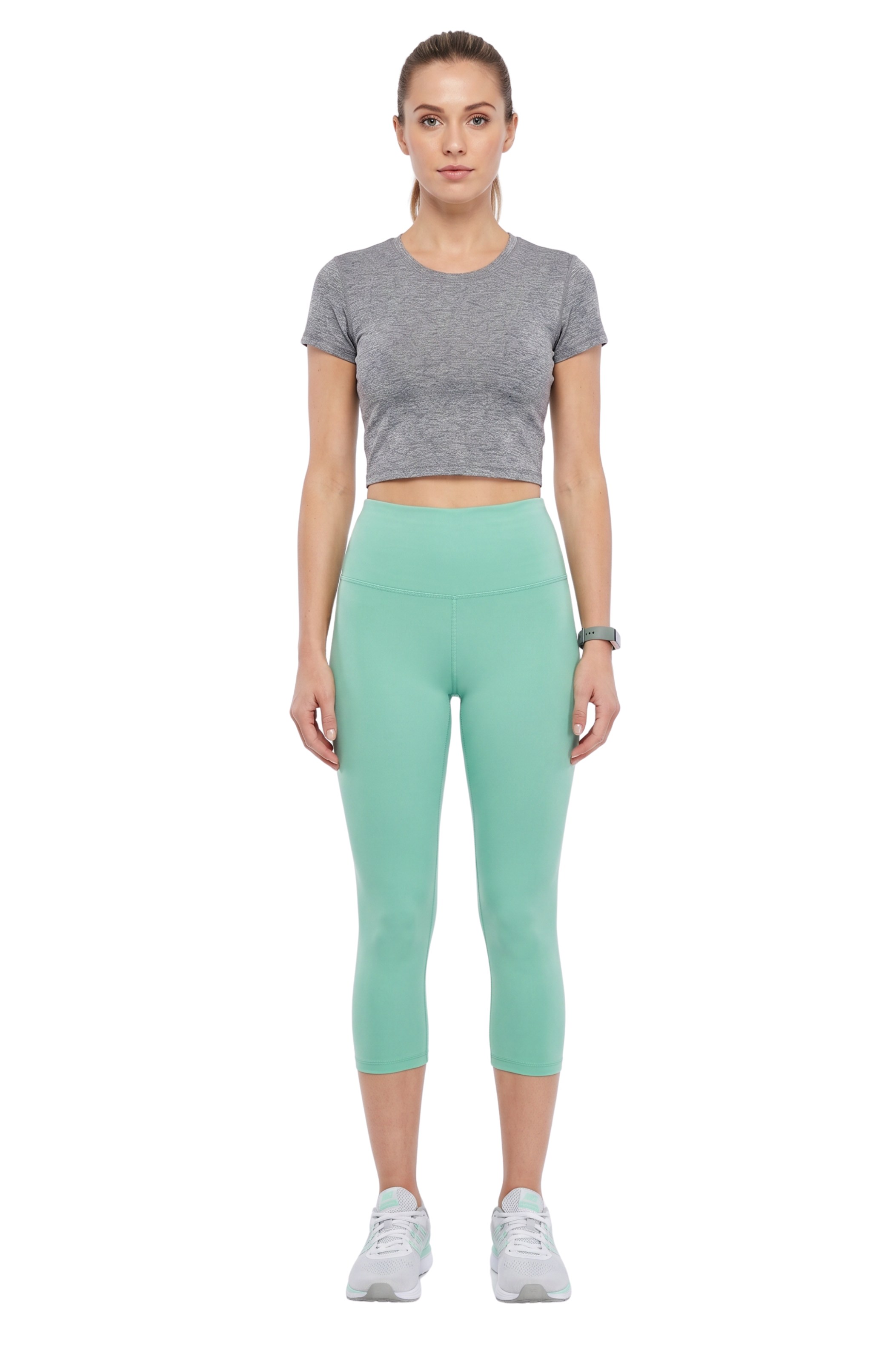 Brushed Basic Solid High Waisted Capris - 5 Inch - New Mix