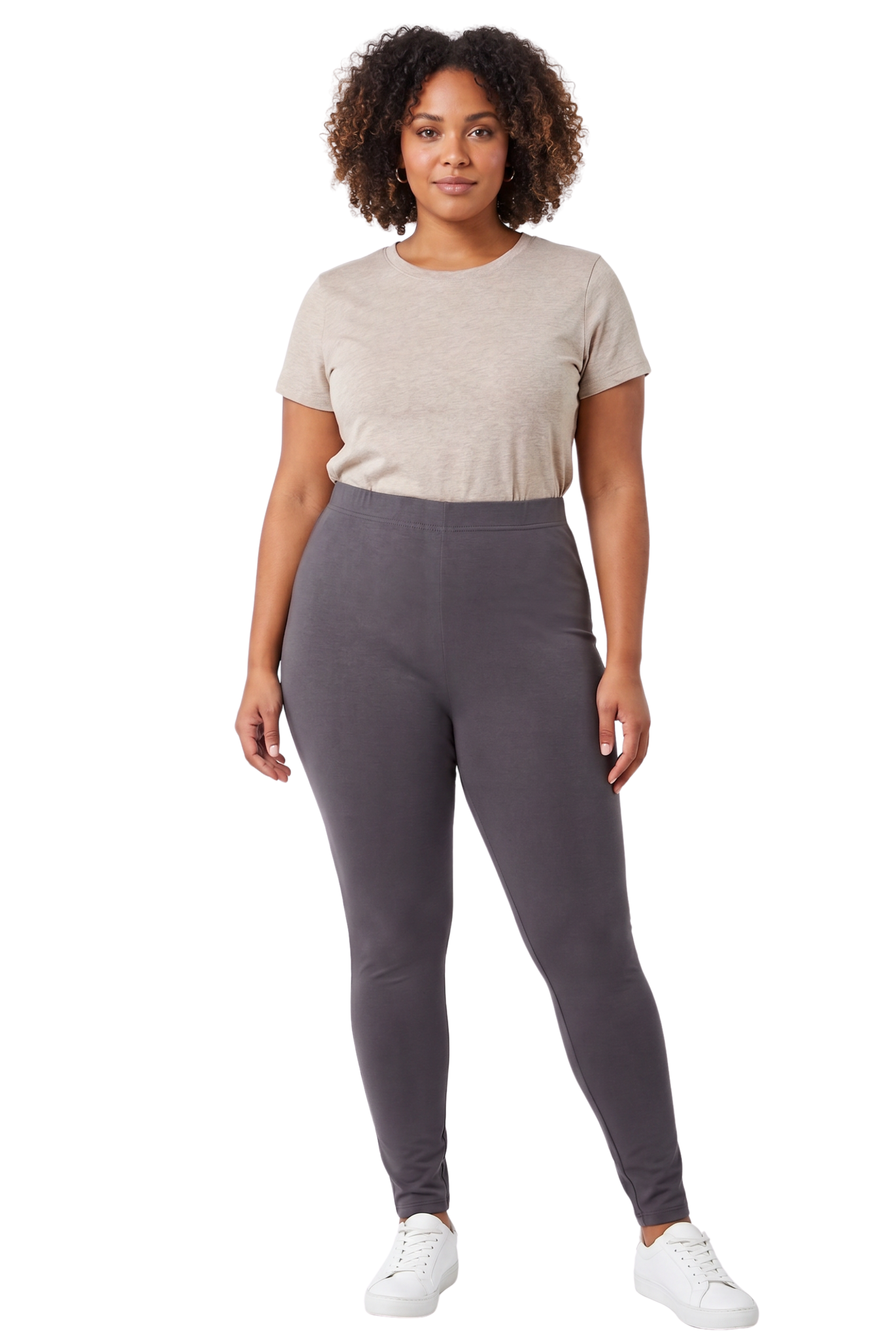 Buttery Smooth Basic Solid Plus Size Leggings - EEVEE