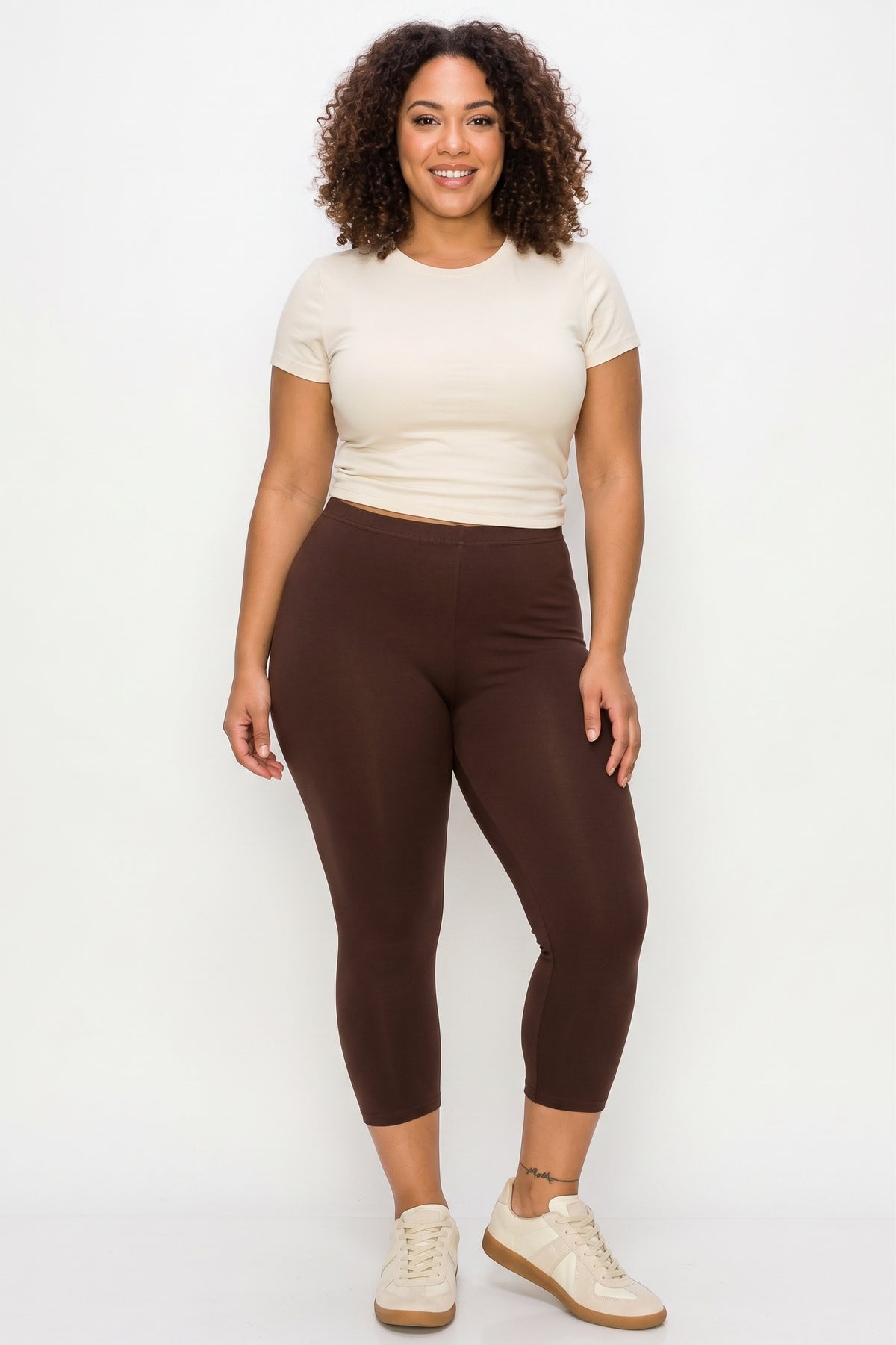 Buttery Smooth Basic Solid Extra Plus Size Capris - 3X-5X - USA Fashion