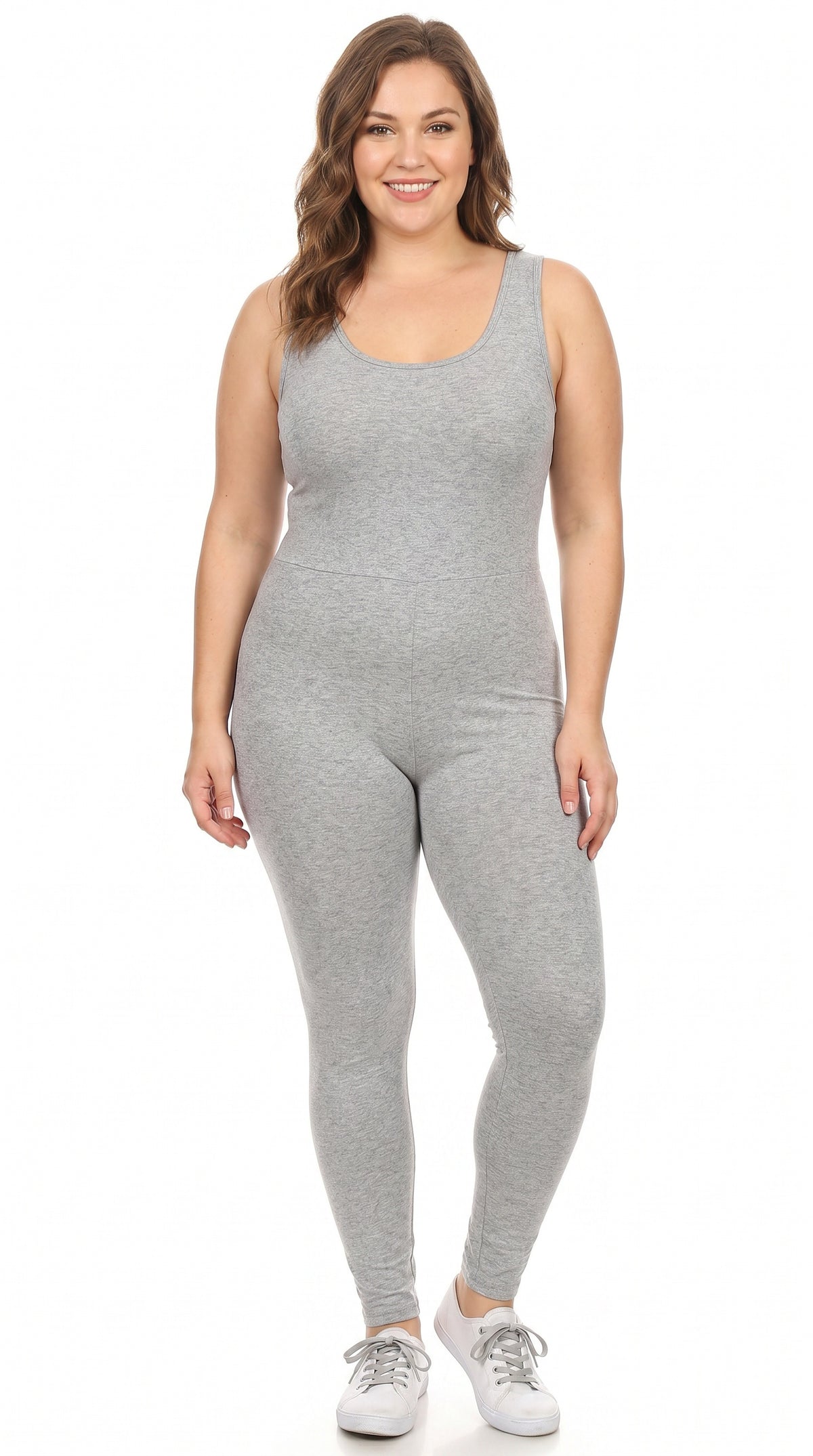 USA Cotton Basic Tank Plus Size Jumpsuit