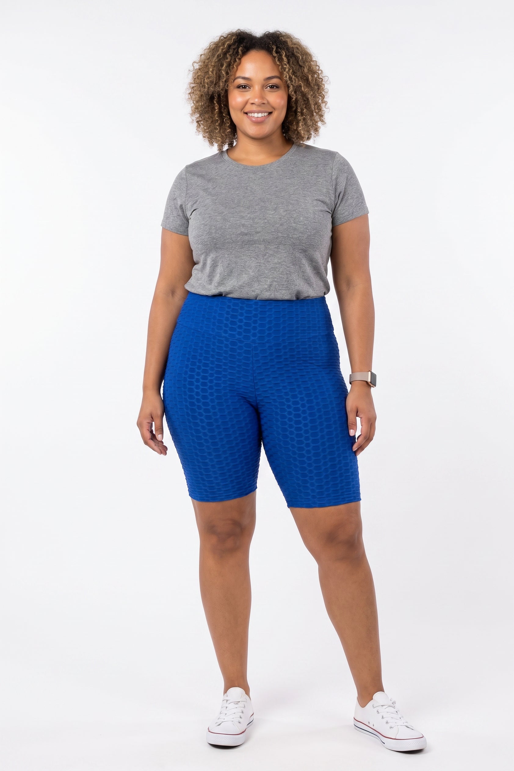Scrunch Butt High Waisted Plus Size Biker Shorts