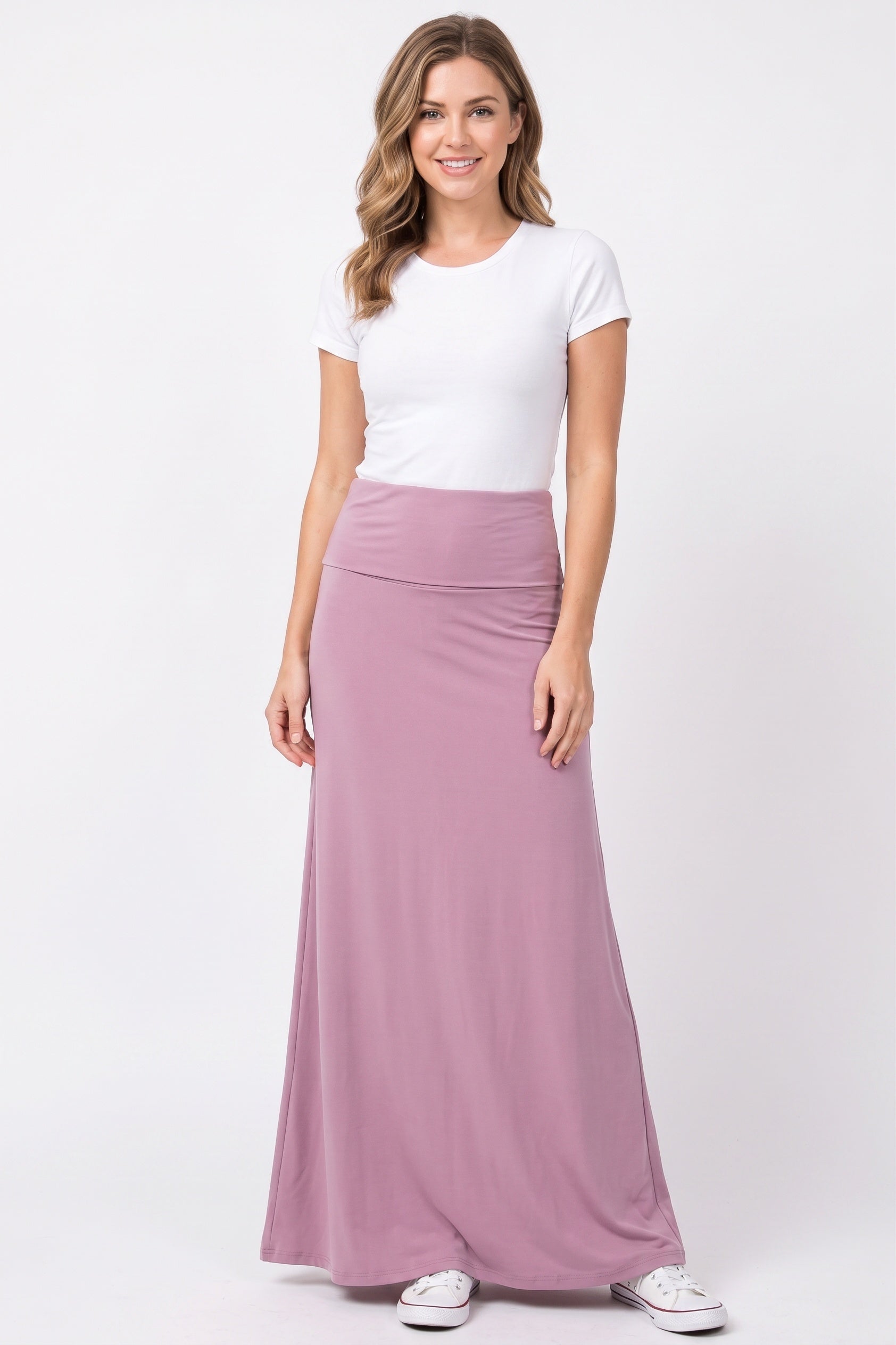 Buttery Smooth Solid Black Maxi Skirt