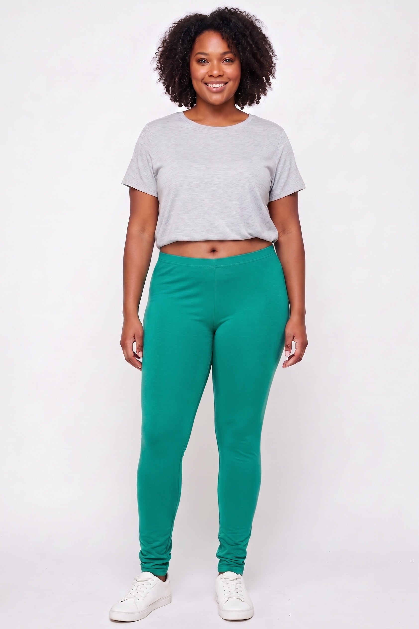 Buttery Smooth Basic Solid Plus Size Leggings - EEVEE