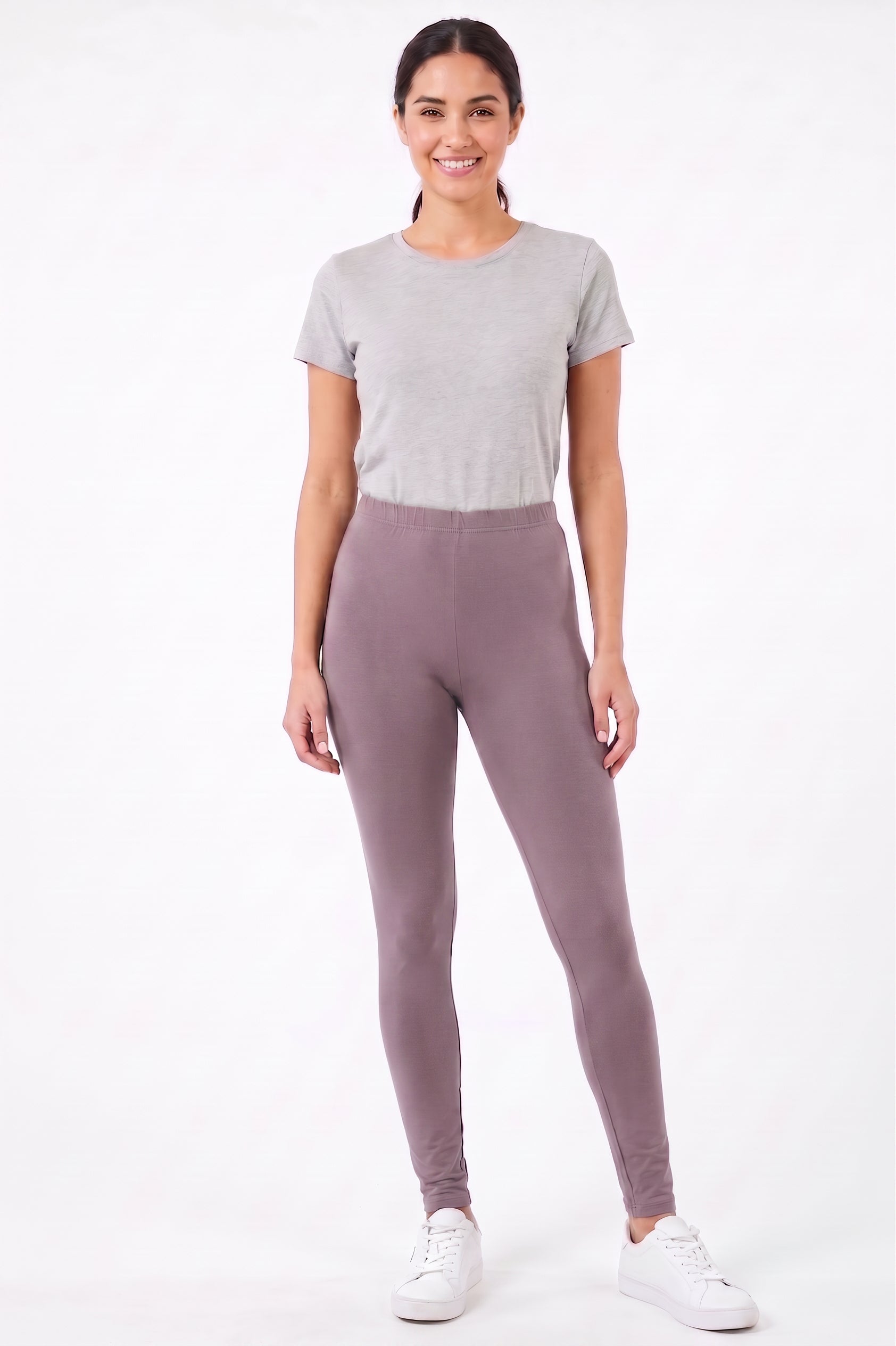 Buttery Smooth Basic Solid Leggings - EEVEE