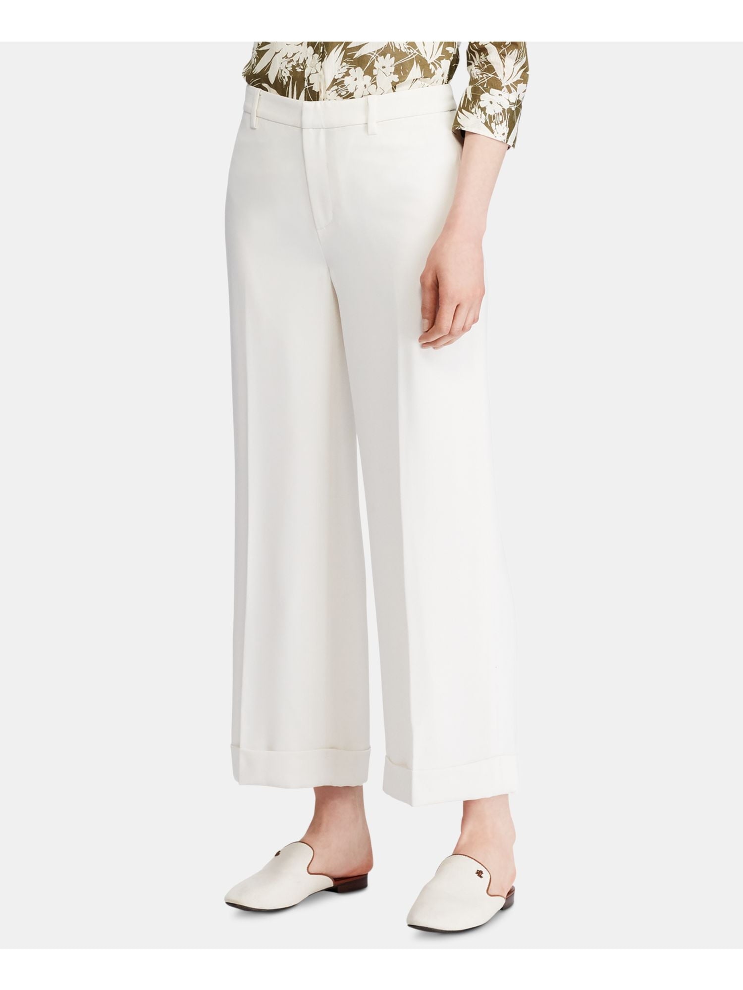 Lauren Ralph Lauren Twill Wide Leg Pants