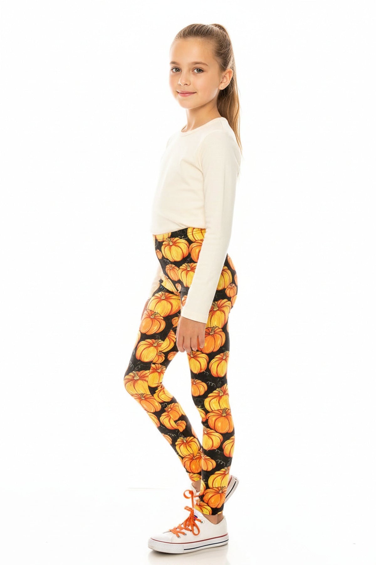 Creamy Soft Autumnal Pumpkins Kids Leggings - USA Fashion™