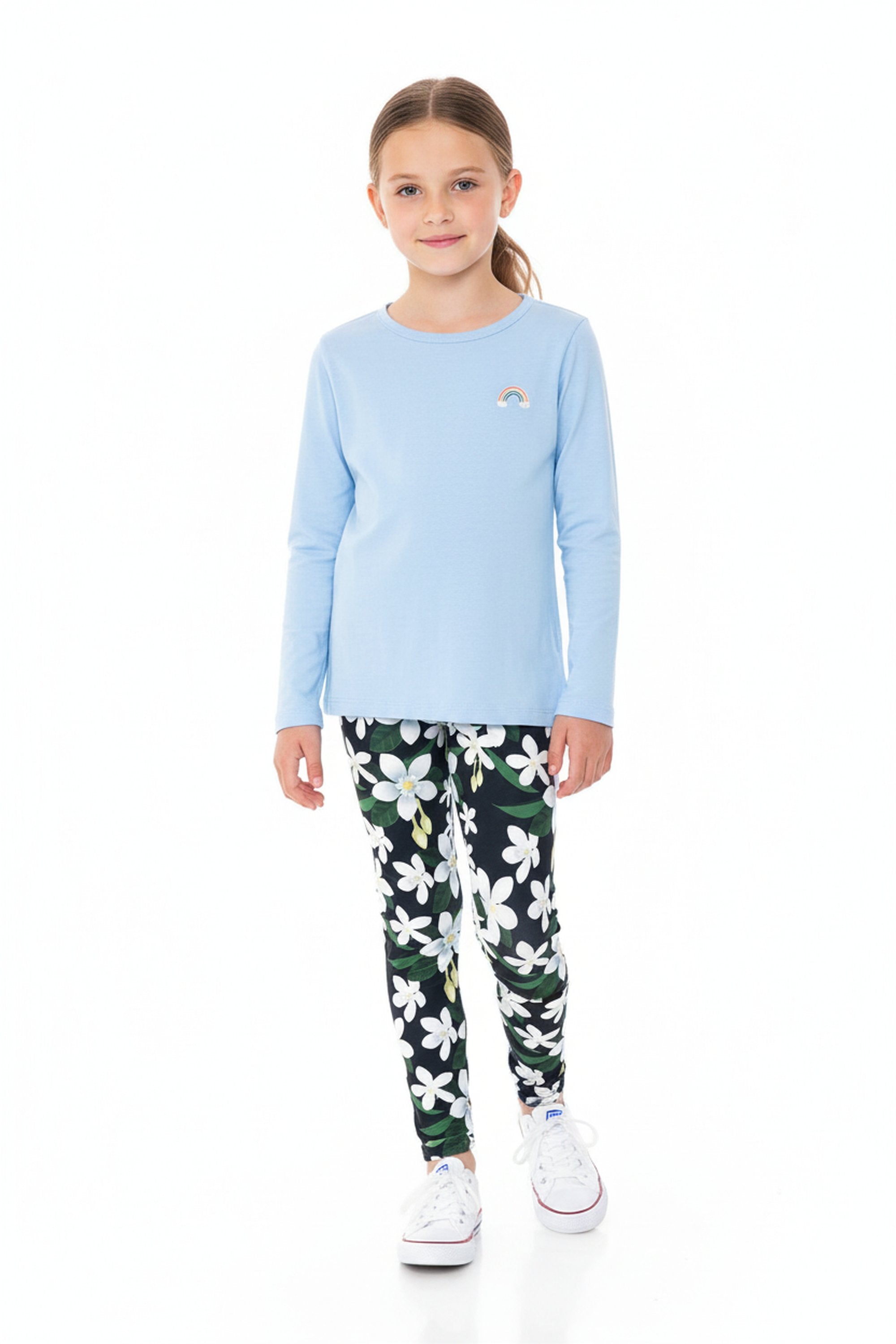 Creamy Soft Daisy Bloom Kids Leggings - USA Fashion™