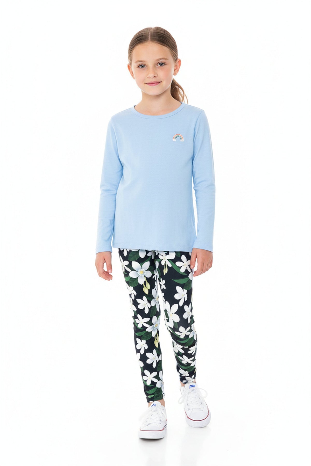 Creamy Soft Daisy Bloom Kids Leggings - USA Fashion™