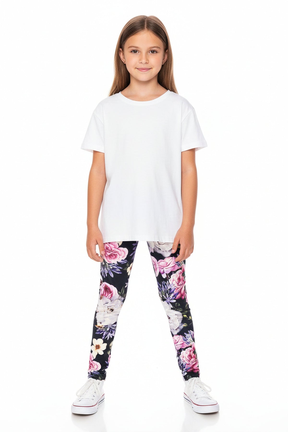 Creamy Soft Floral Garden Bouquet Kids Leggings - USA Fashion™