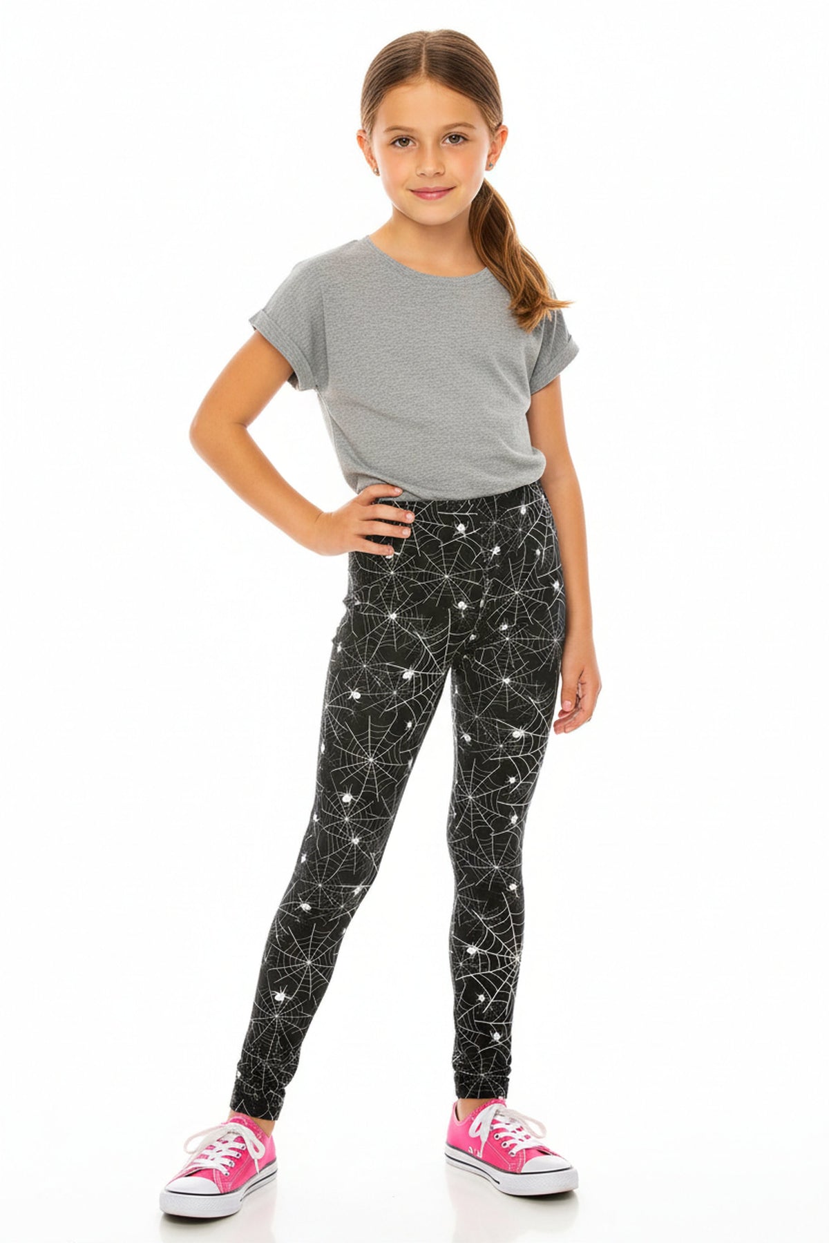Creamy Soft Spiders and Spiderwebs Kids Leggings - USA Fashion™