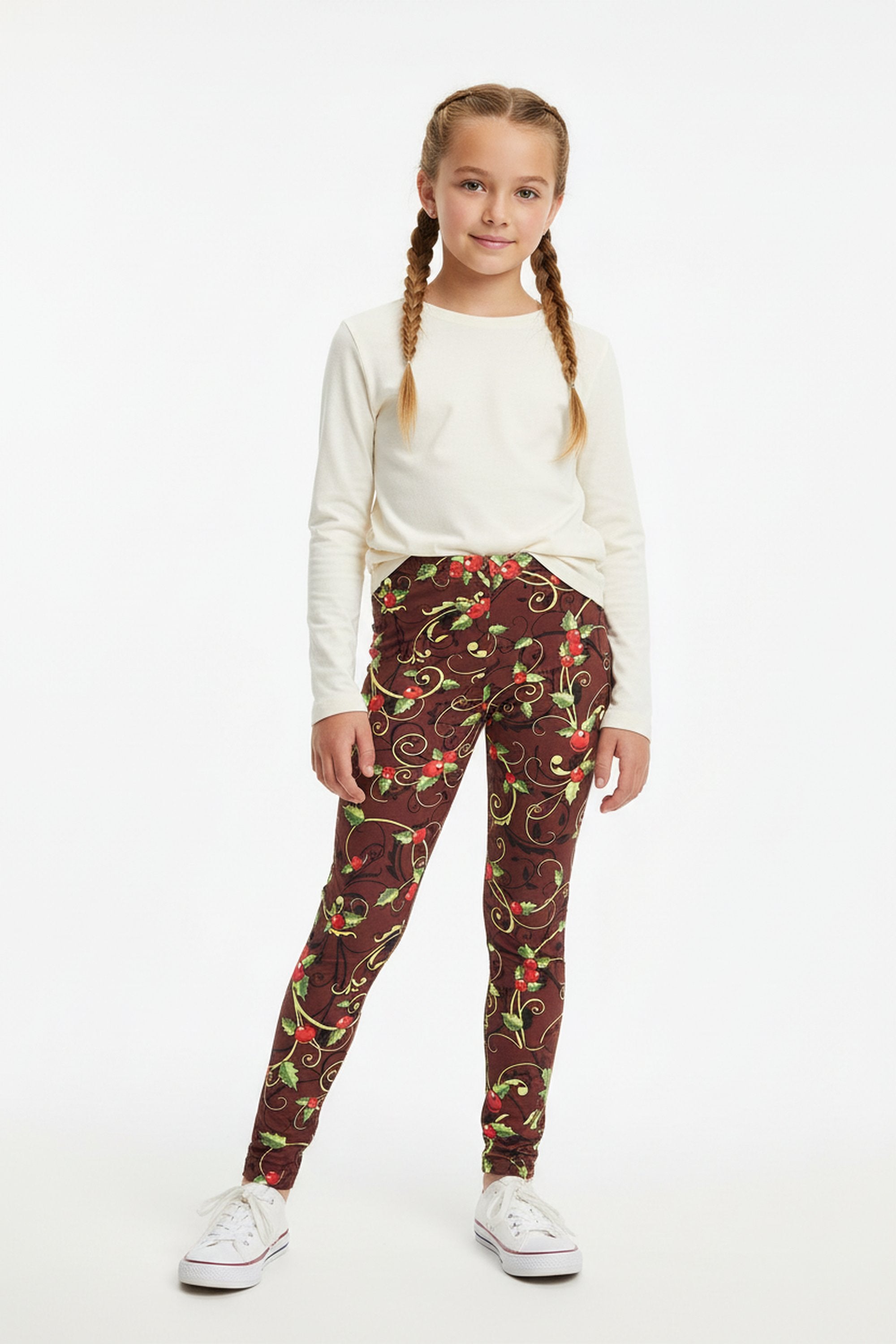 Christmas Holly Kids Leggings