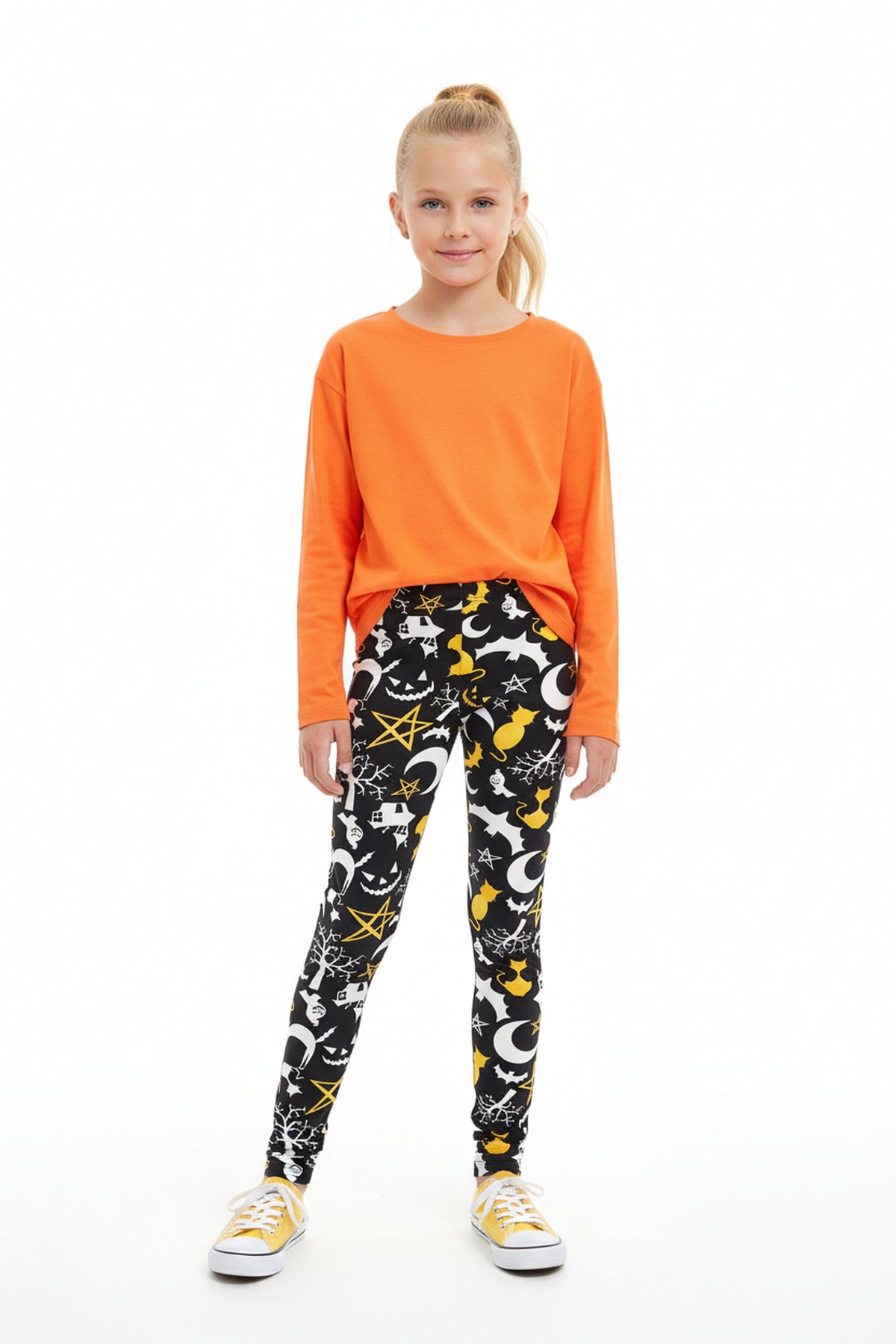 Brushed Happy Halloween Kids Leggings