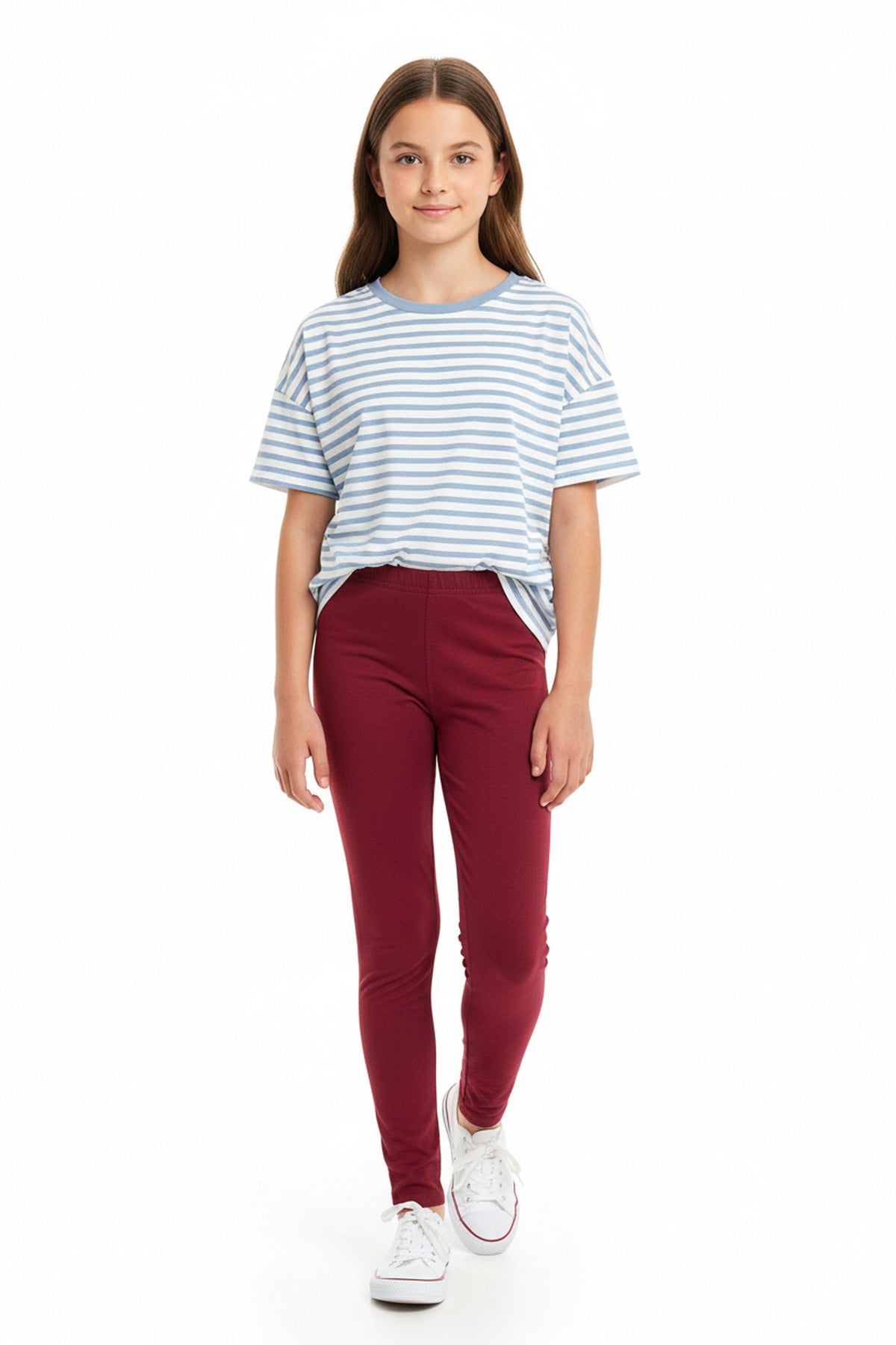 Brushed Solid Basic Kids Leggings