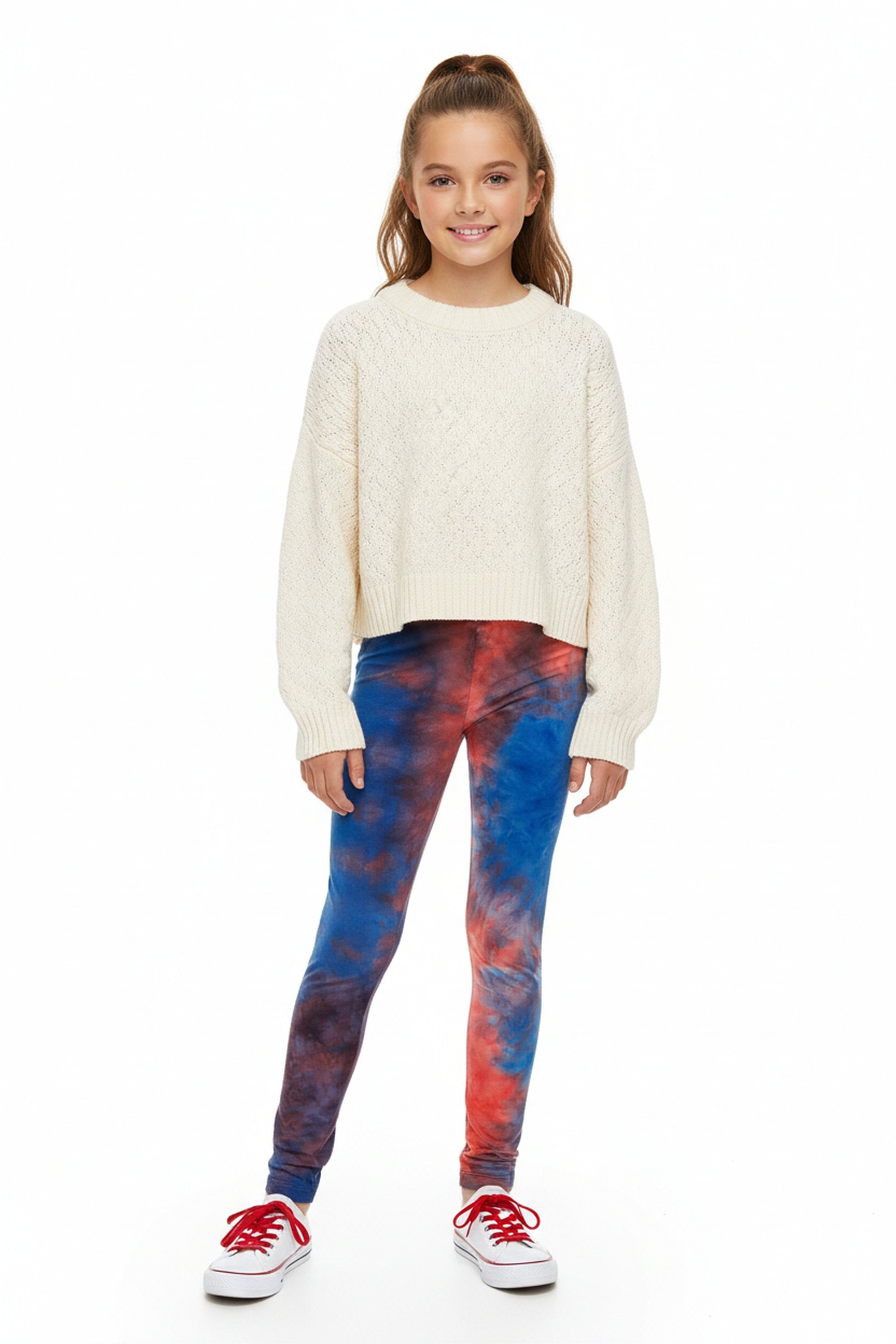 Buttery Smooth Red and Blue Kids Leggings