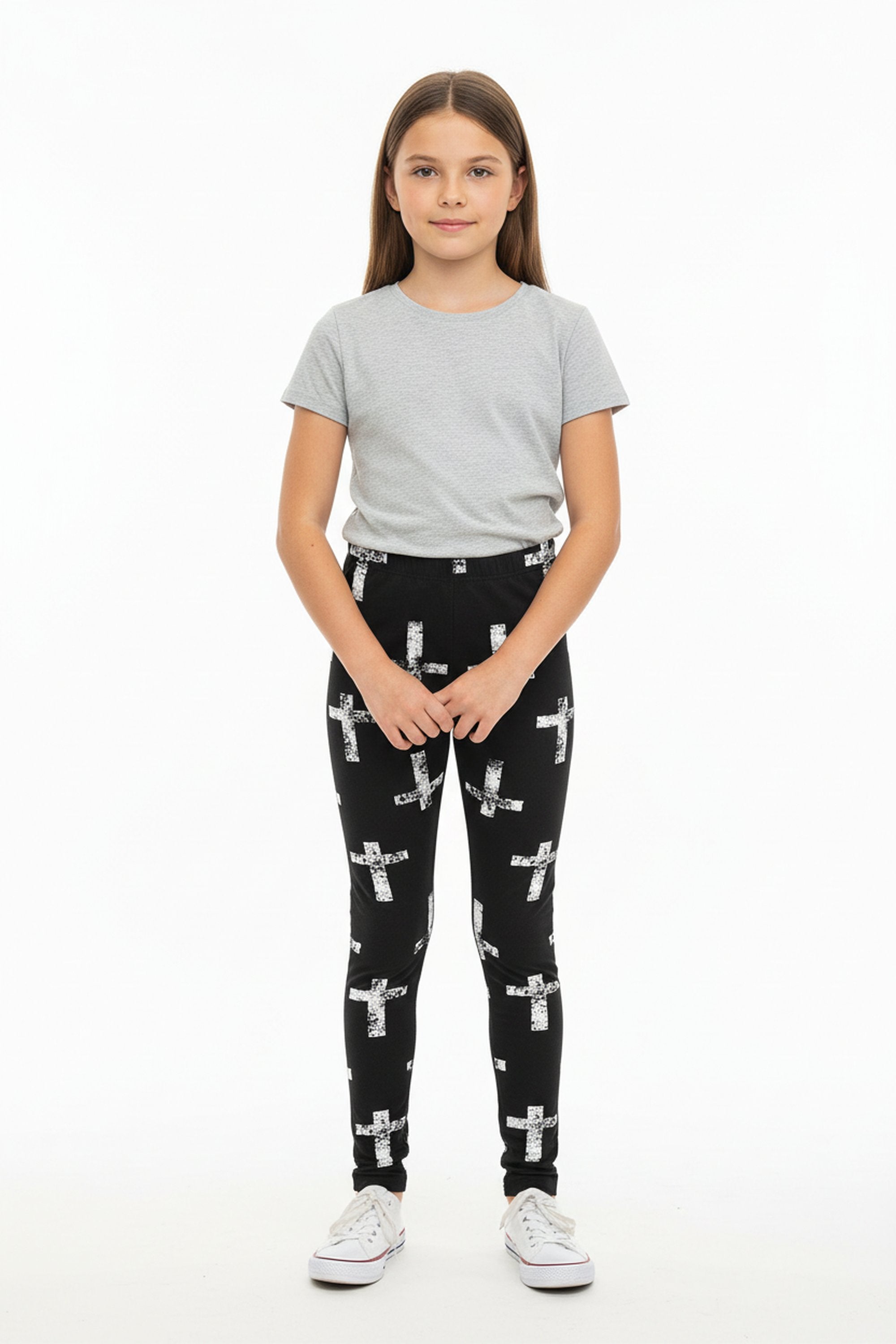 Buttery Smooth Faded Cross Kids Leggings