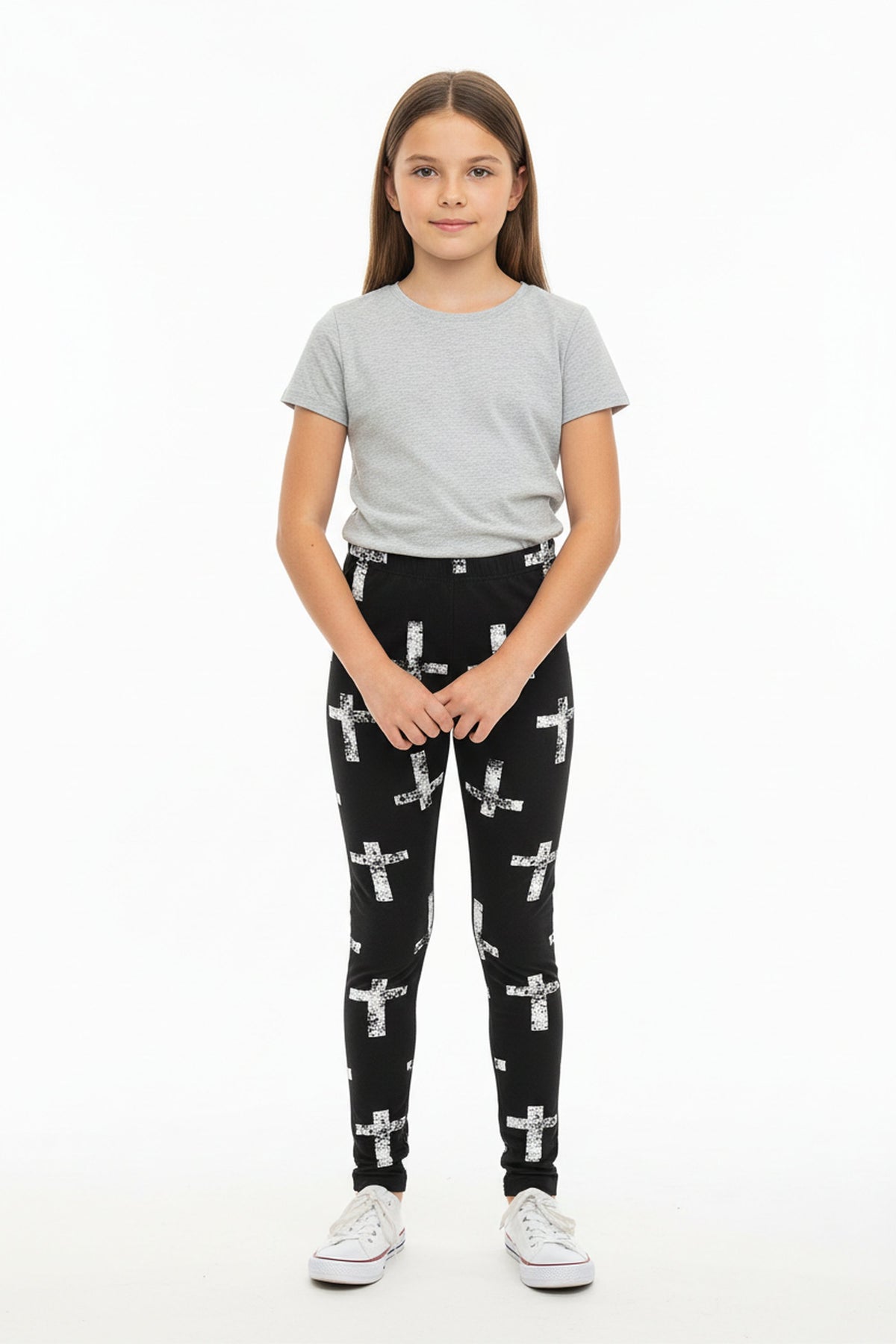 Buttery Smooth Faded Cross Kids Leggings
