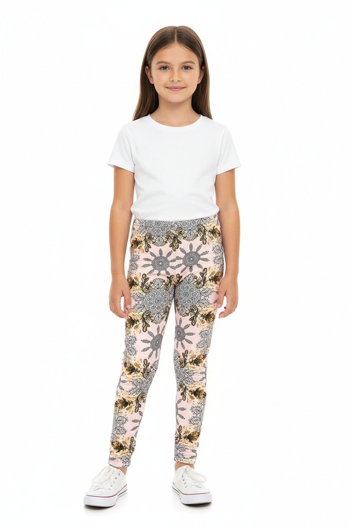 Gorgeous Pink Motif Kids Leggings