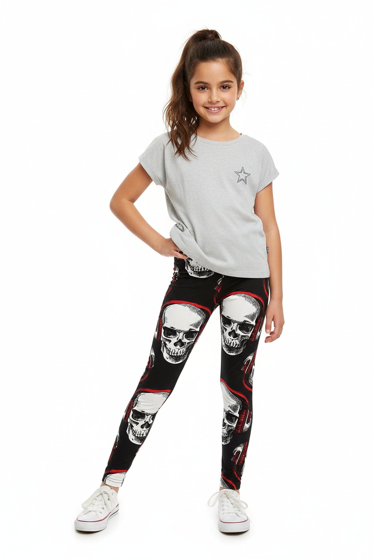 Buttery Smooth Headphone Skull Kids Leggings