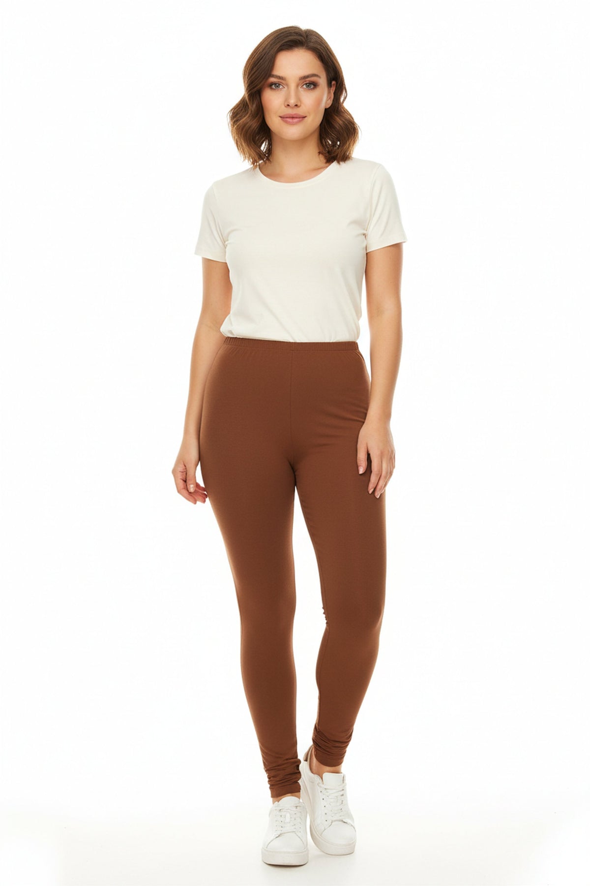 Brushed Basic Solid Leggings Extra Plus Size Leggings - 3X-5X - New Mix