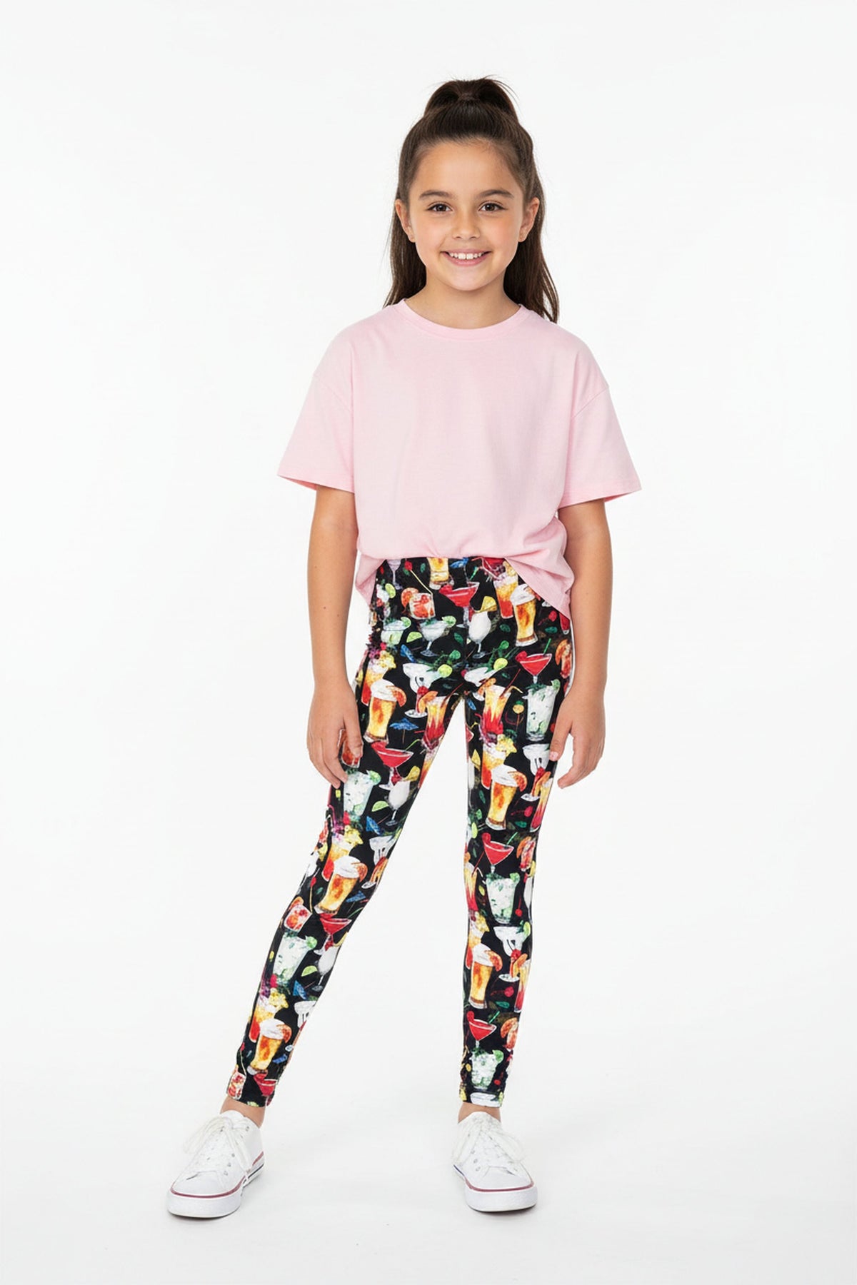 Creamy Soft Tropical Cocktails Kids Leggings - USA Fashion™