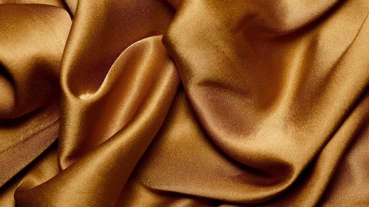 Close-up of brown-toned silk.