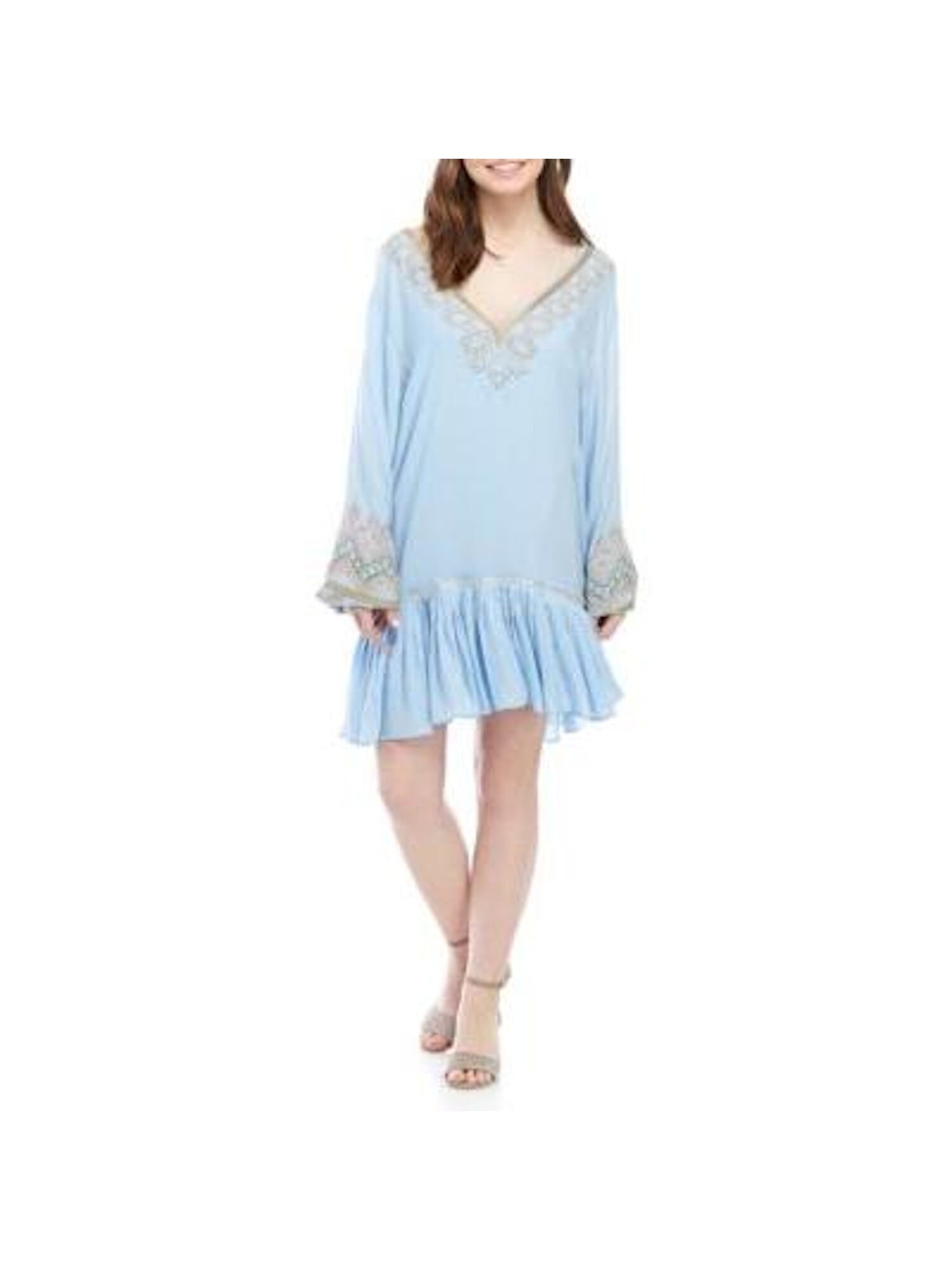 Free People Wild One Embroidered Peasant Dress
