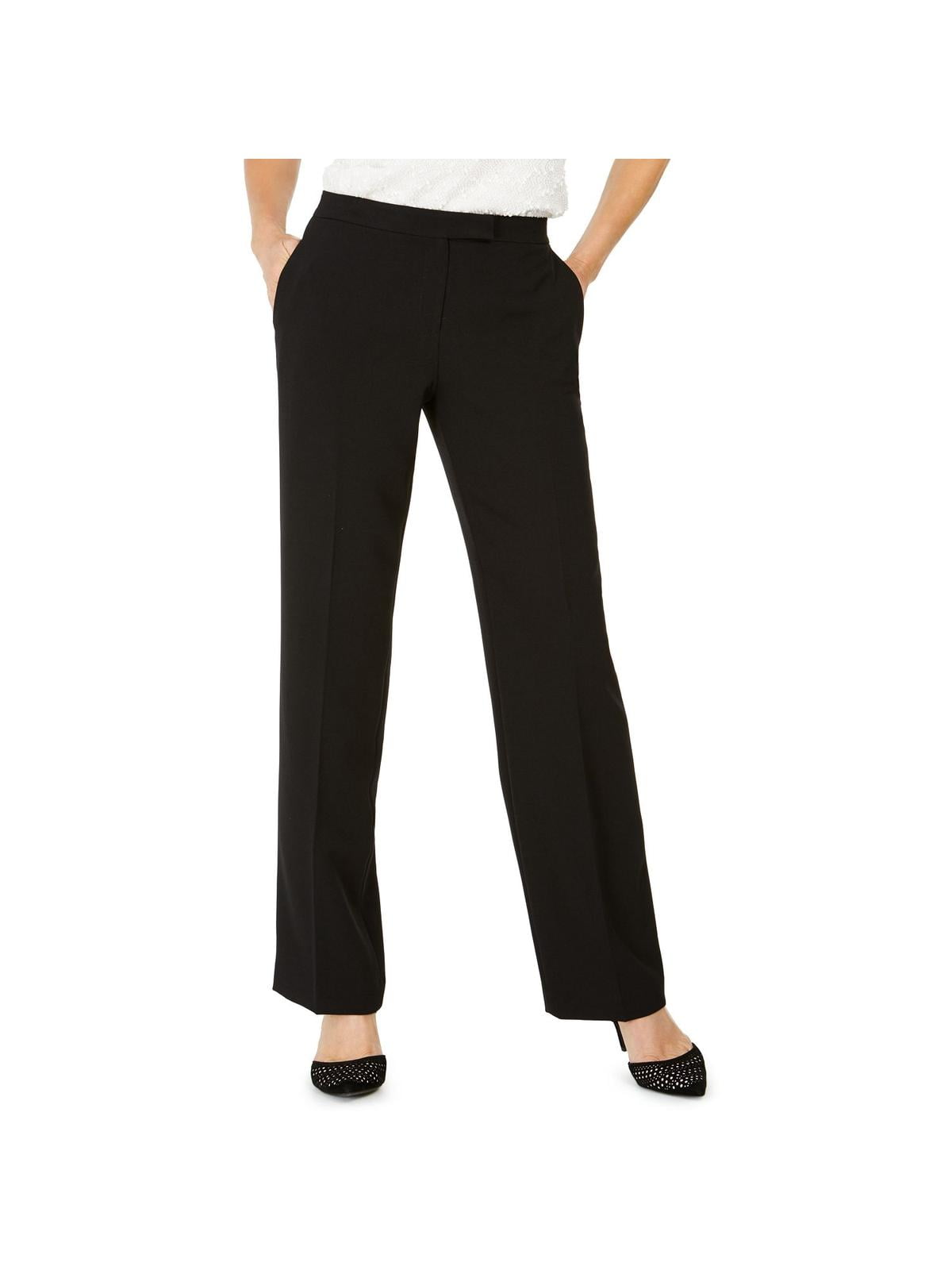 Tab-Waist, Straight-Fit Modern Dress Pants