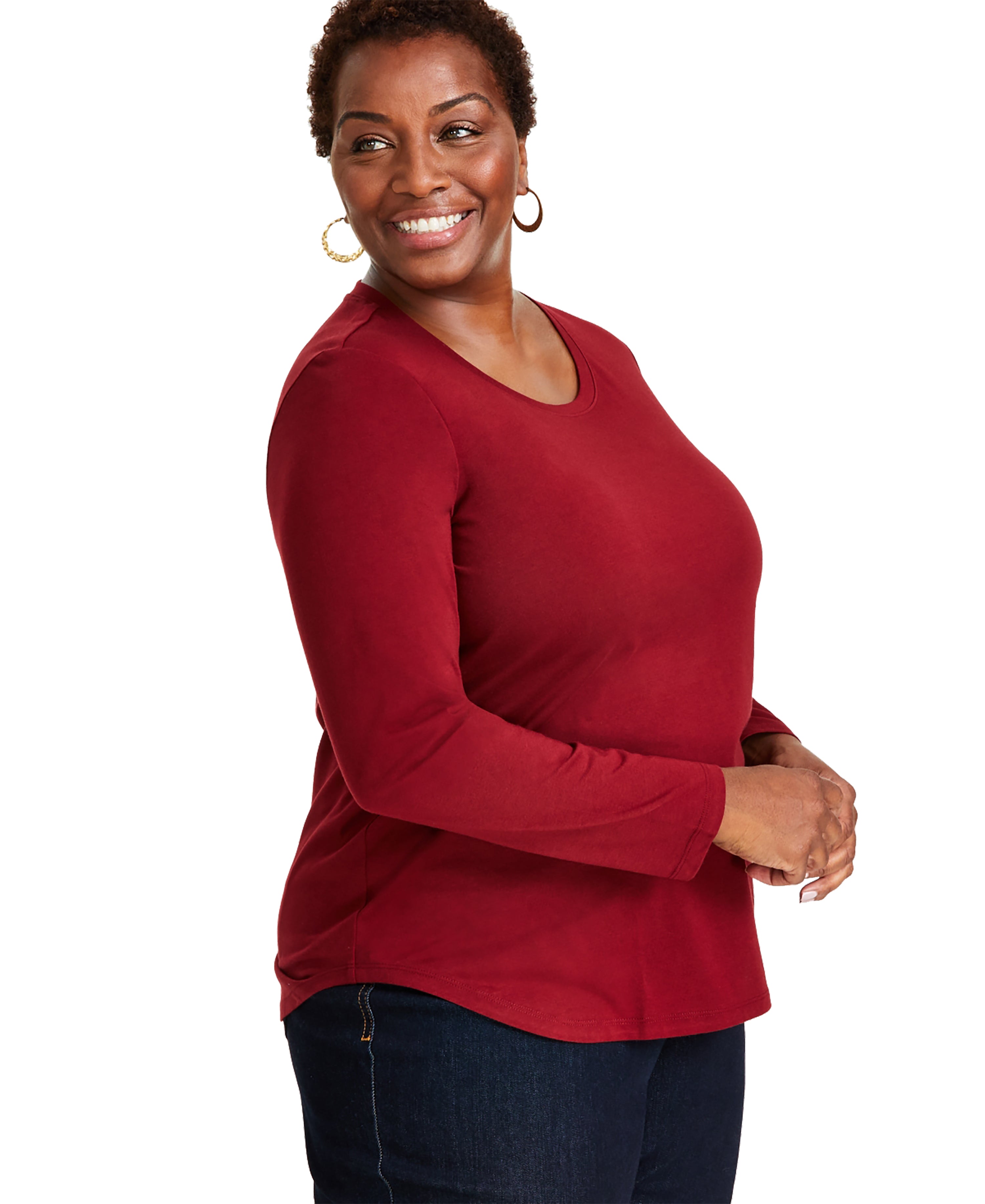 Plus Size Long-Sleeve Perfect T-Shirt