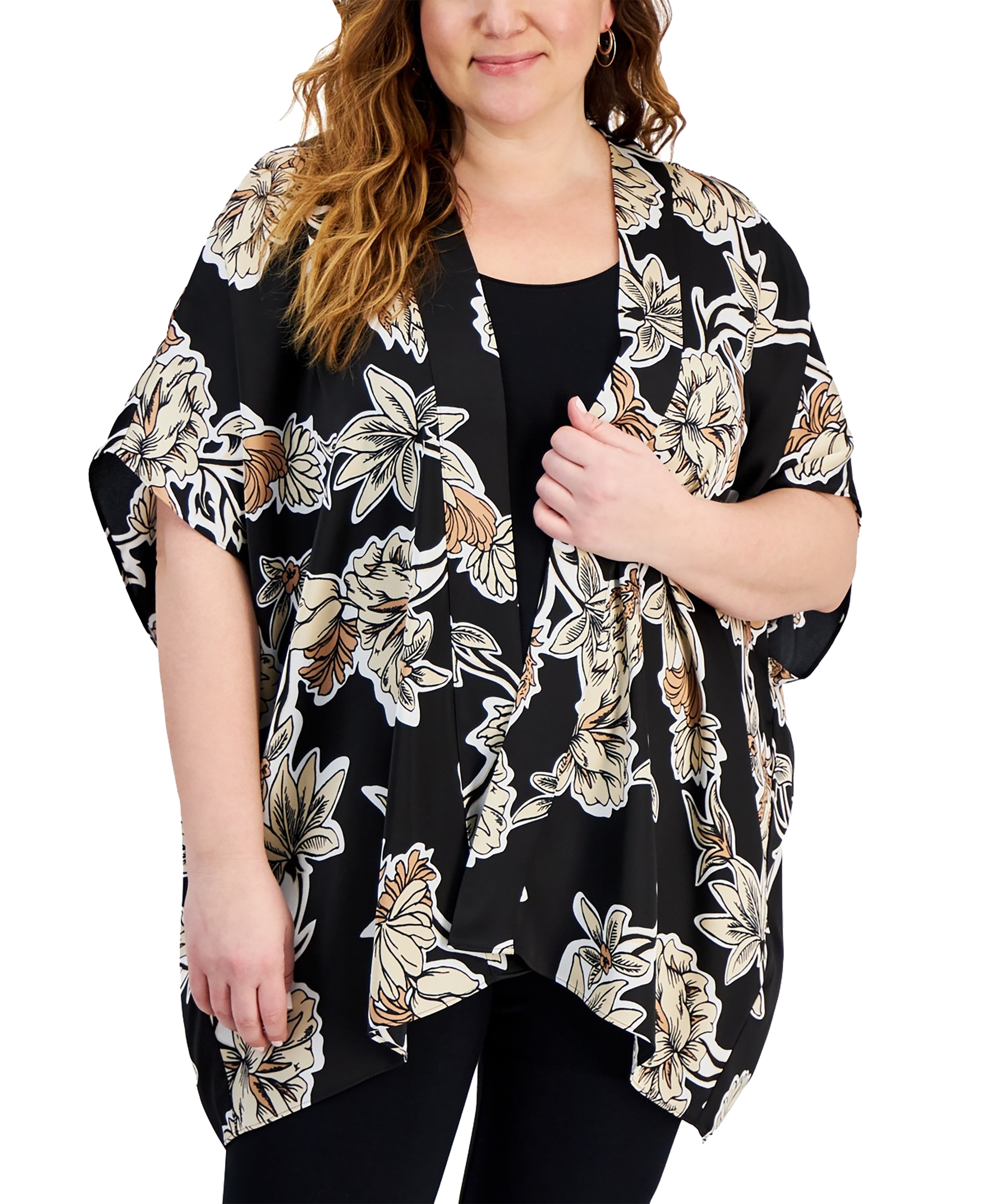 Plus Size Felicia Floral Kimono Jacket