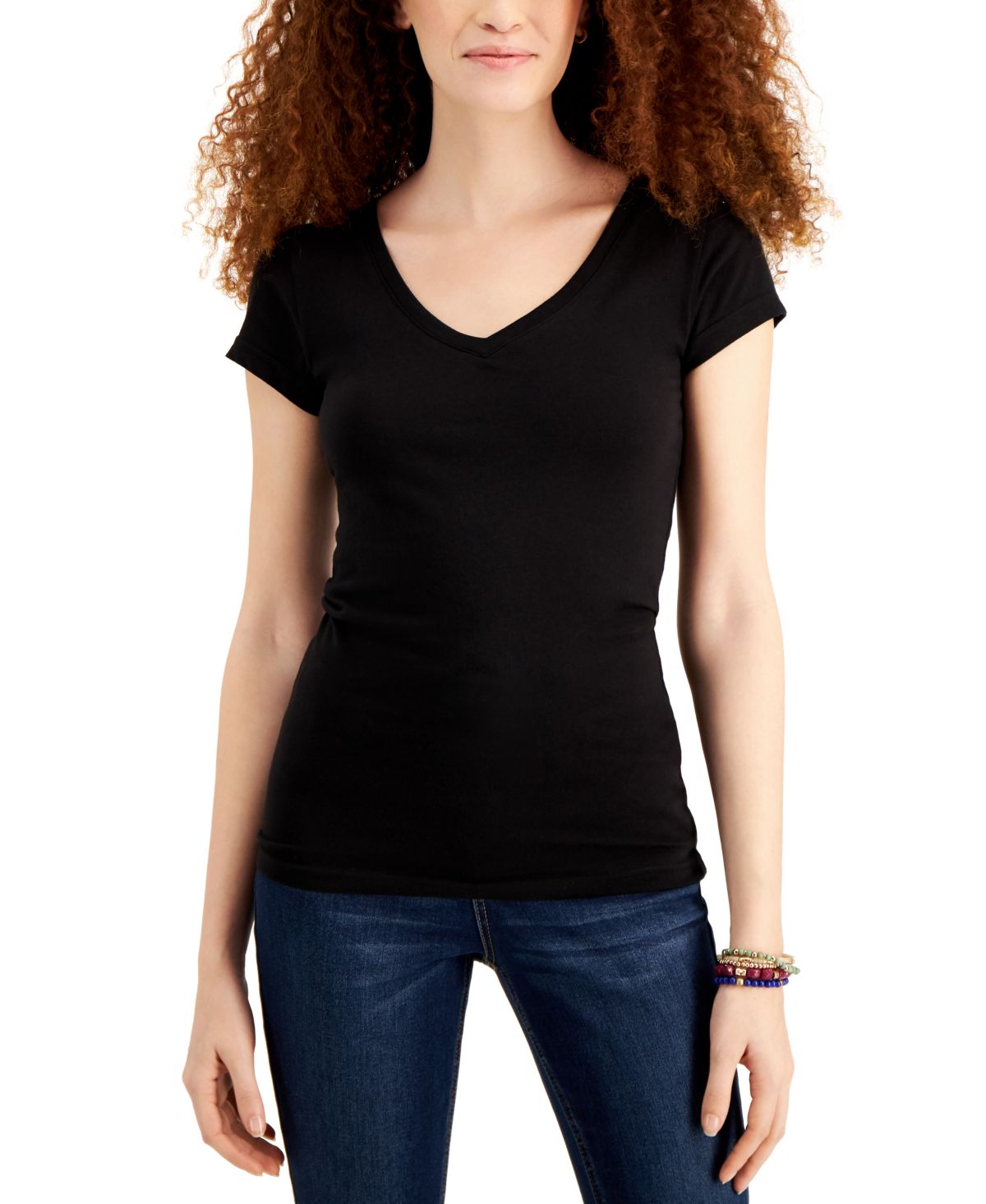 Juniors' V-Neck T-Shirt