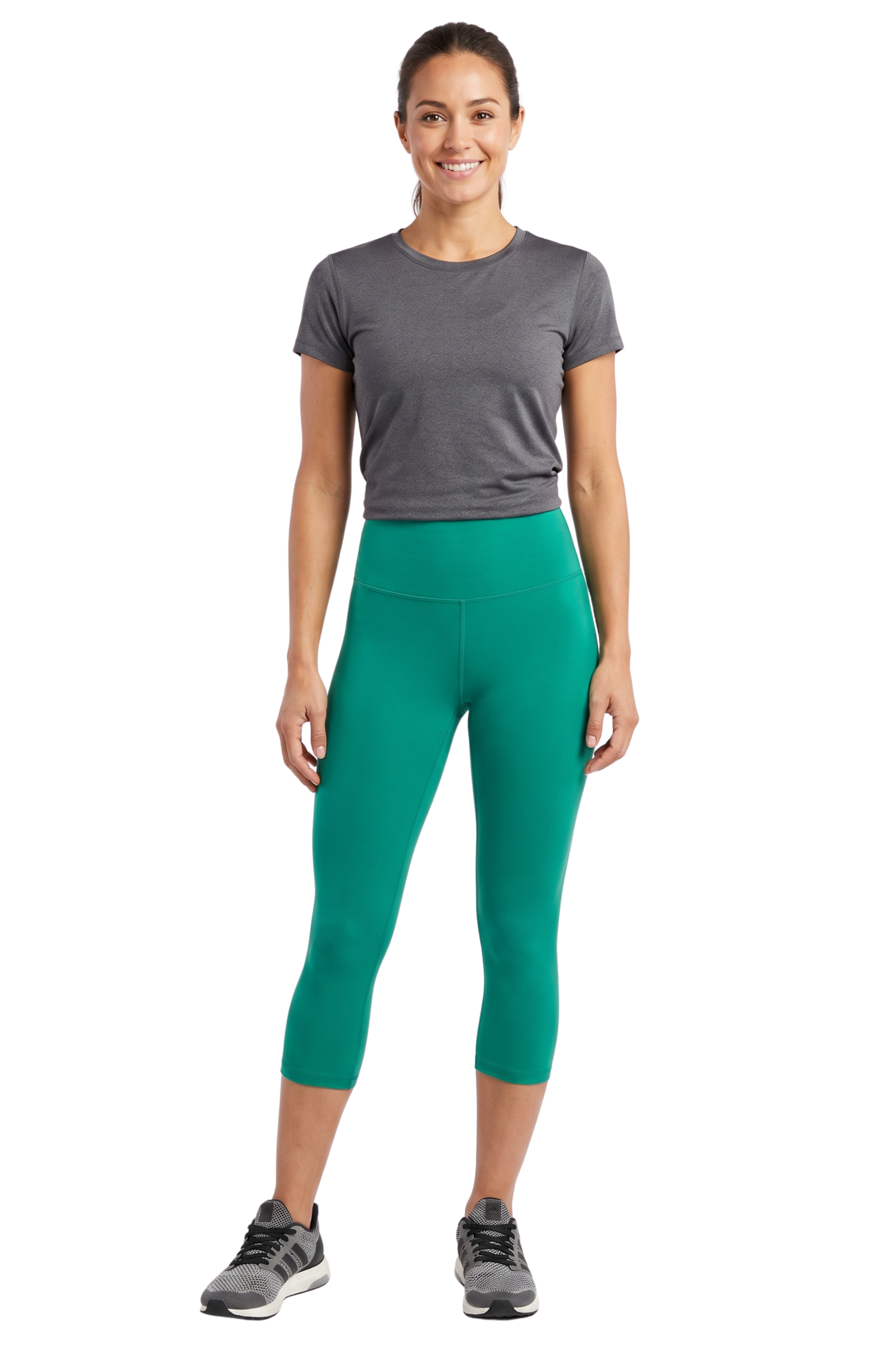 Brushed Basic Solid High Waisted Capris - 3 Inch - New Mix