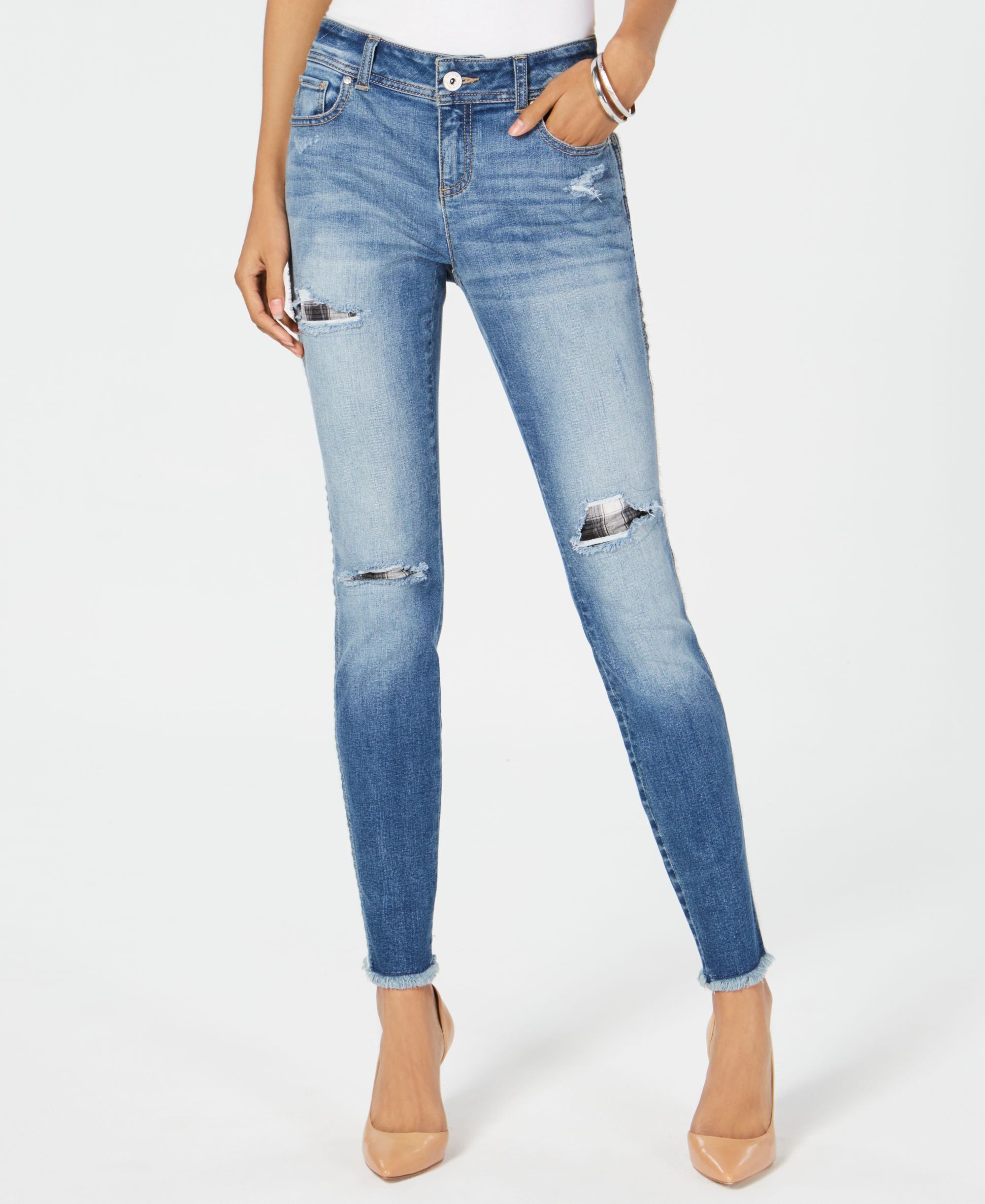 I.N.C. Ripped & Repaired Skinny Jeans