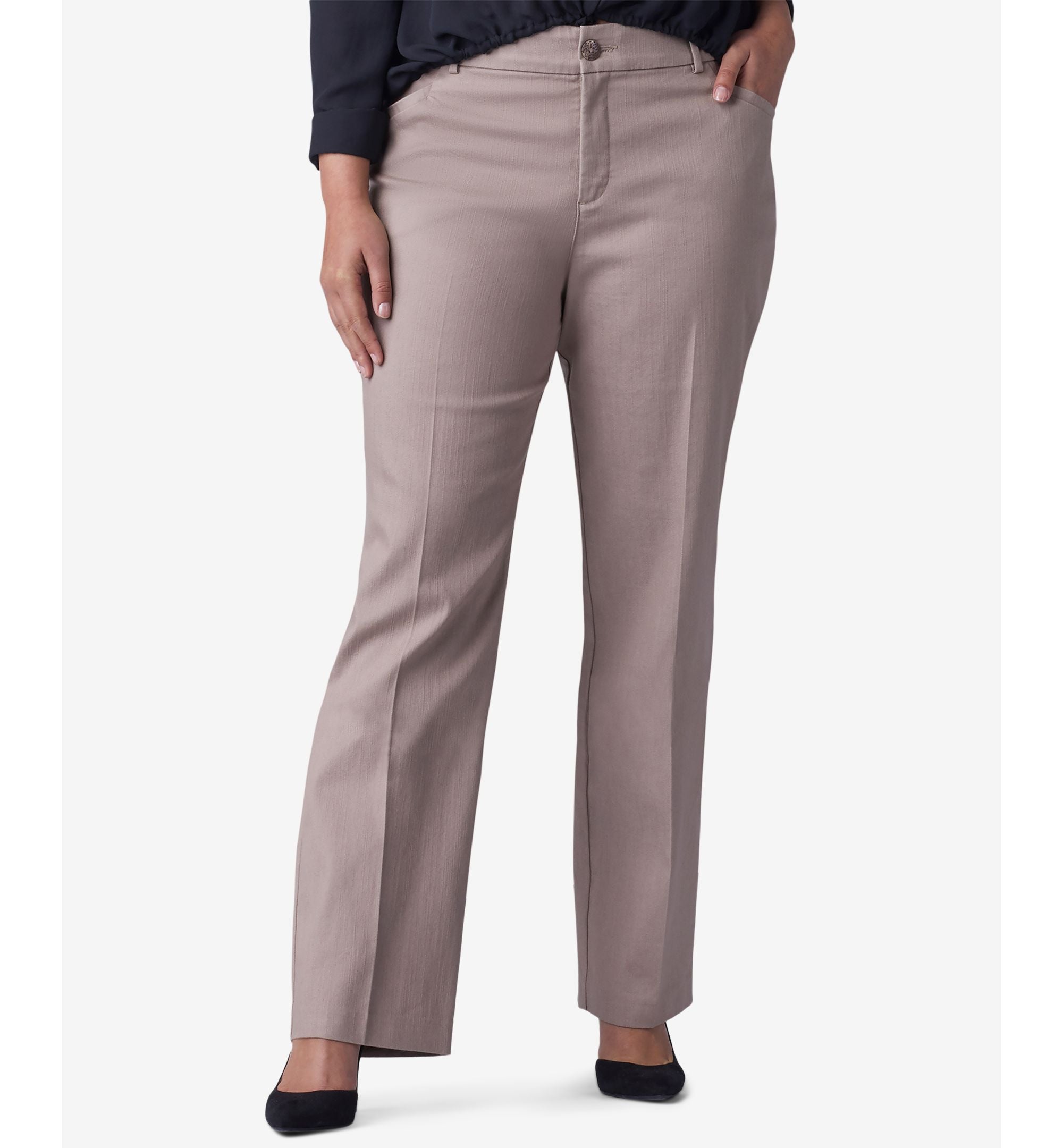 Lee Platinum Plus Petite Plus Size Straight Leg Madelyn Trousers