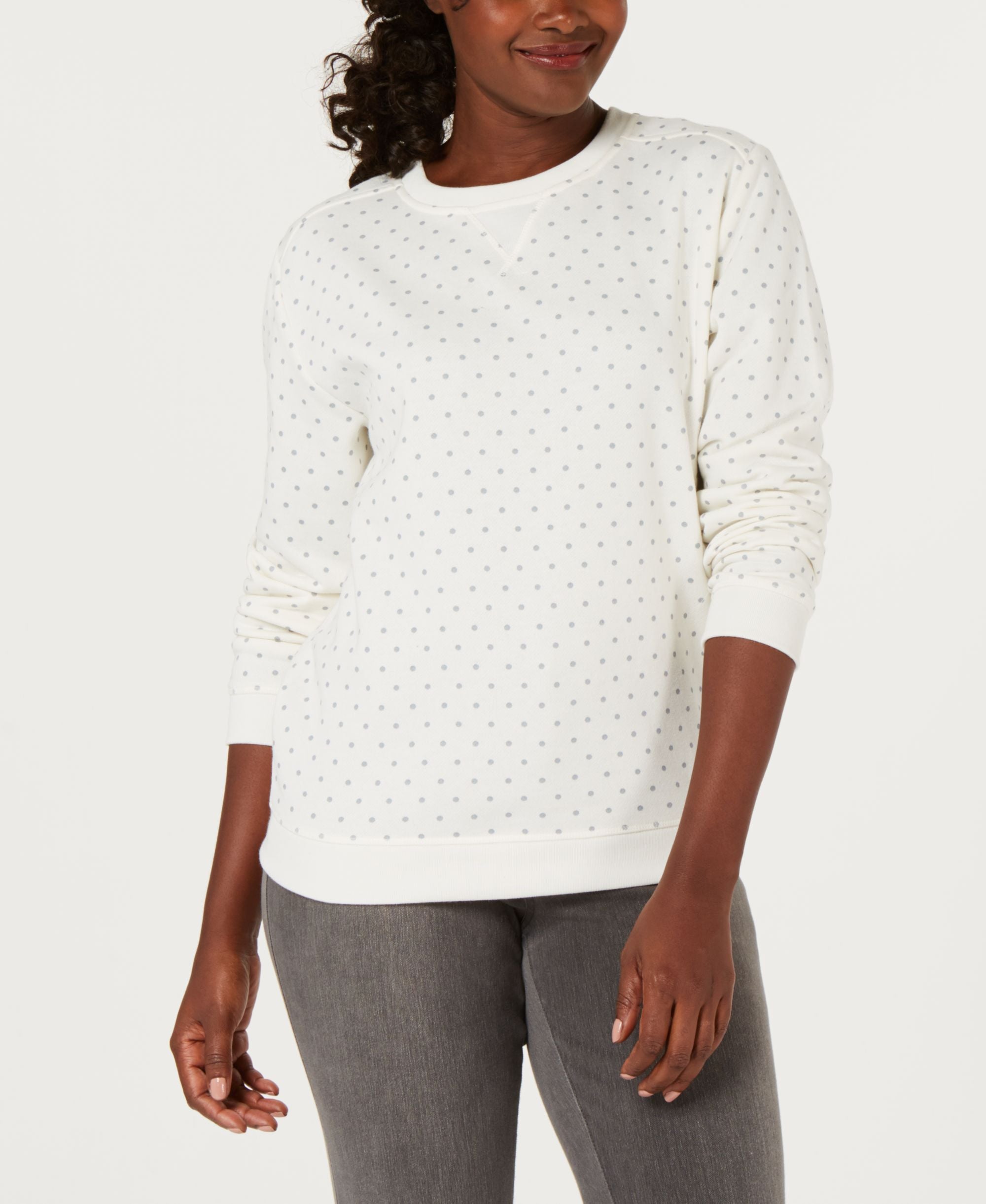 Karen Scott Dot Print Sweatshirt