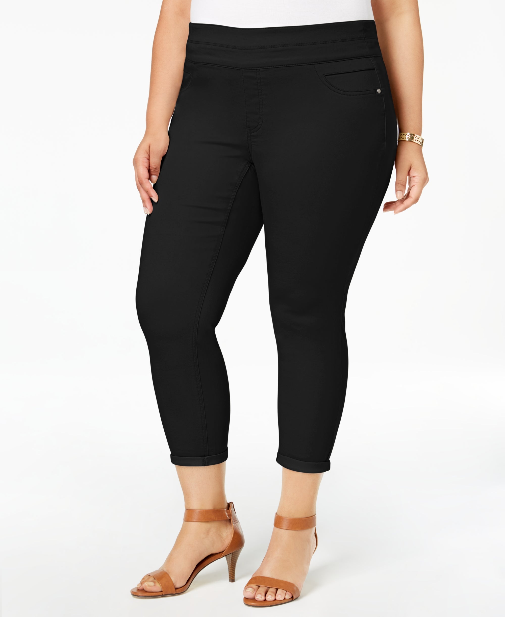 Plus Size Pull-On Ankle Pants