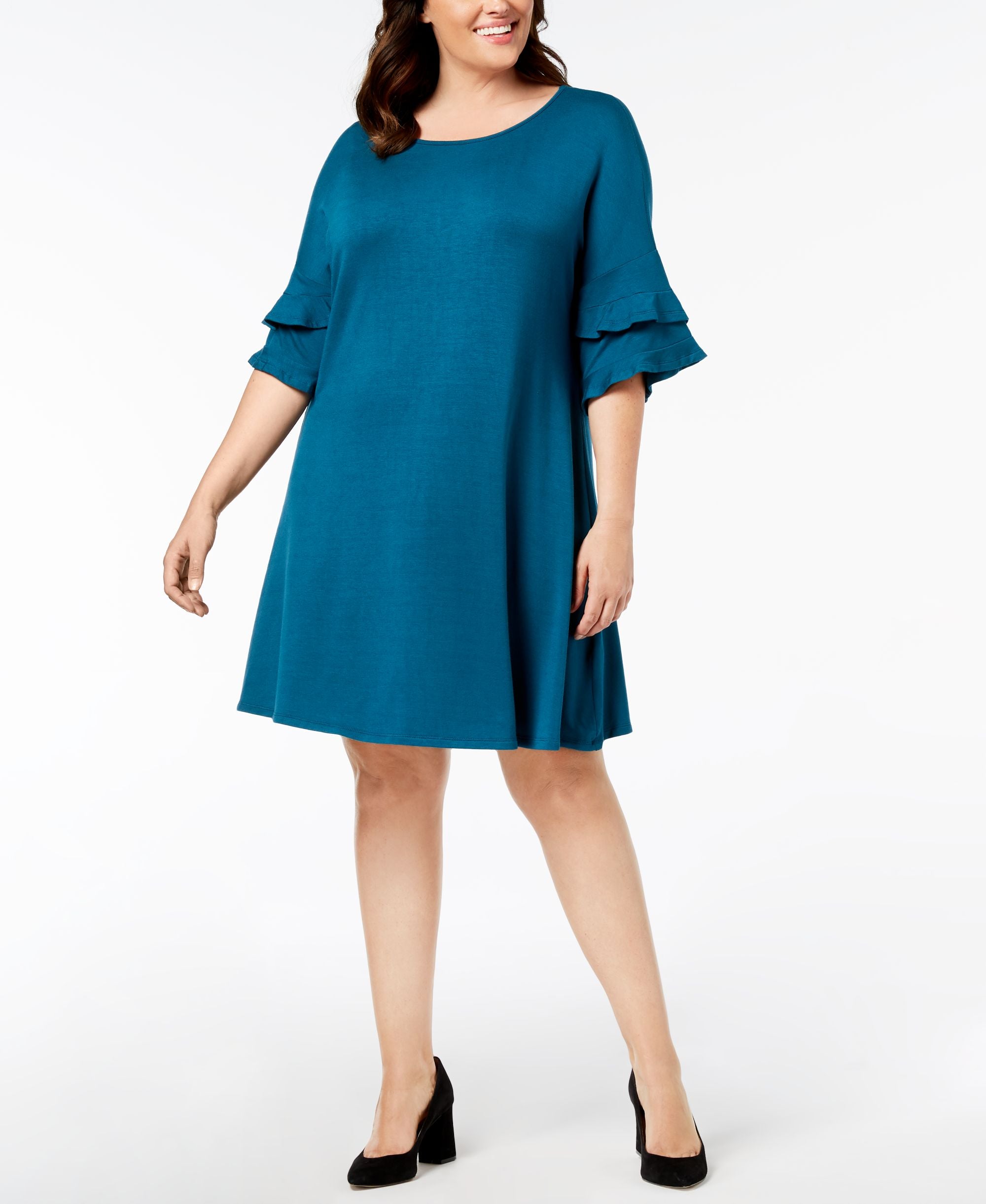 John Paul Richard Plus Size Ruffle Sleeve Dress