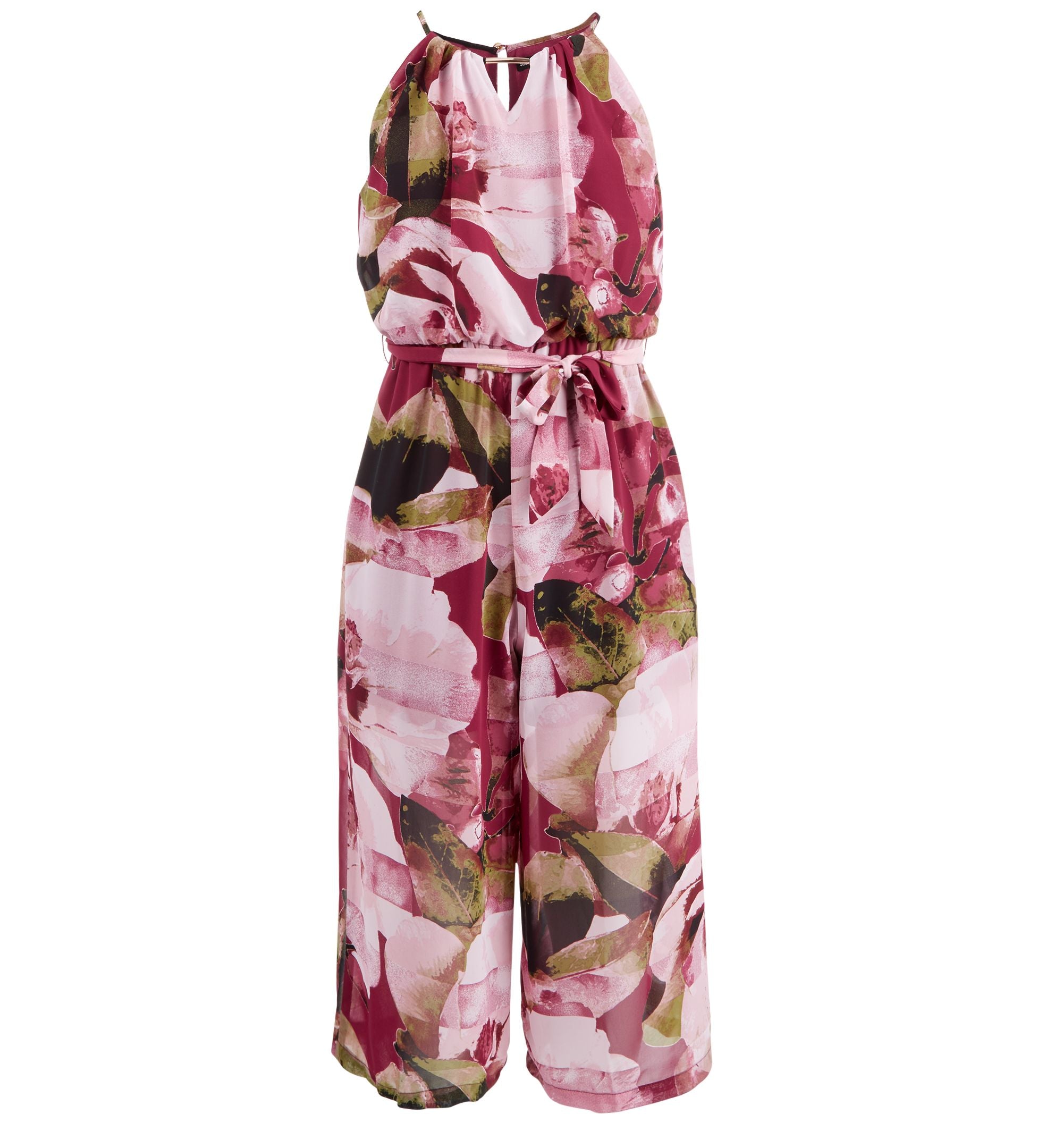 Sequin Hearts Big Girls Floral Print Jumpsuit