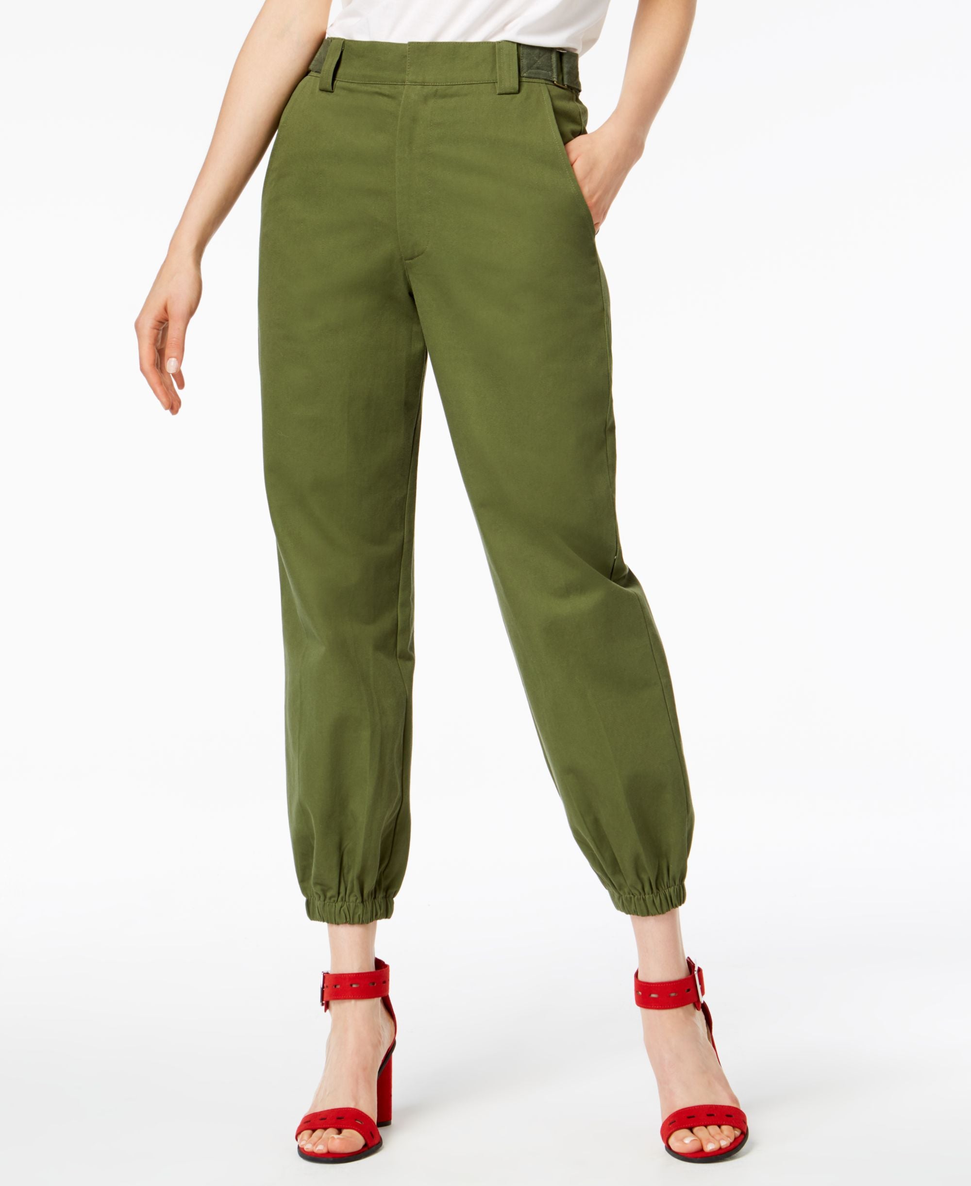 Olive Parachute Pants