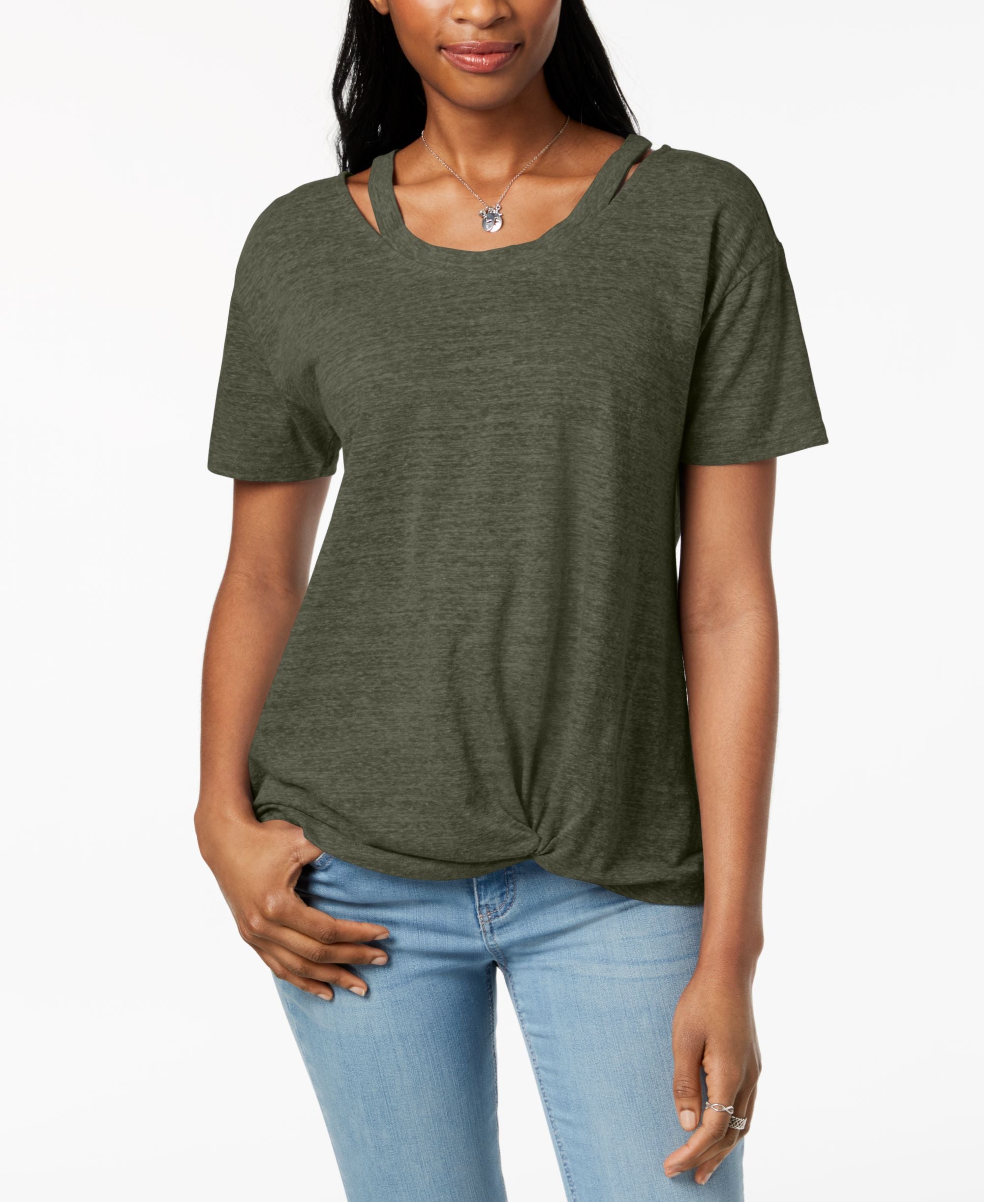 Style & Co Cutout High Low T-Shirt