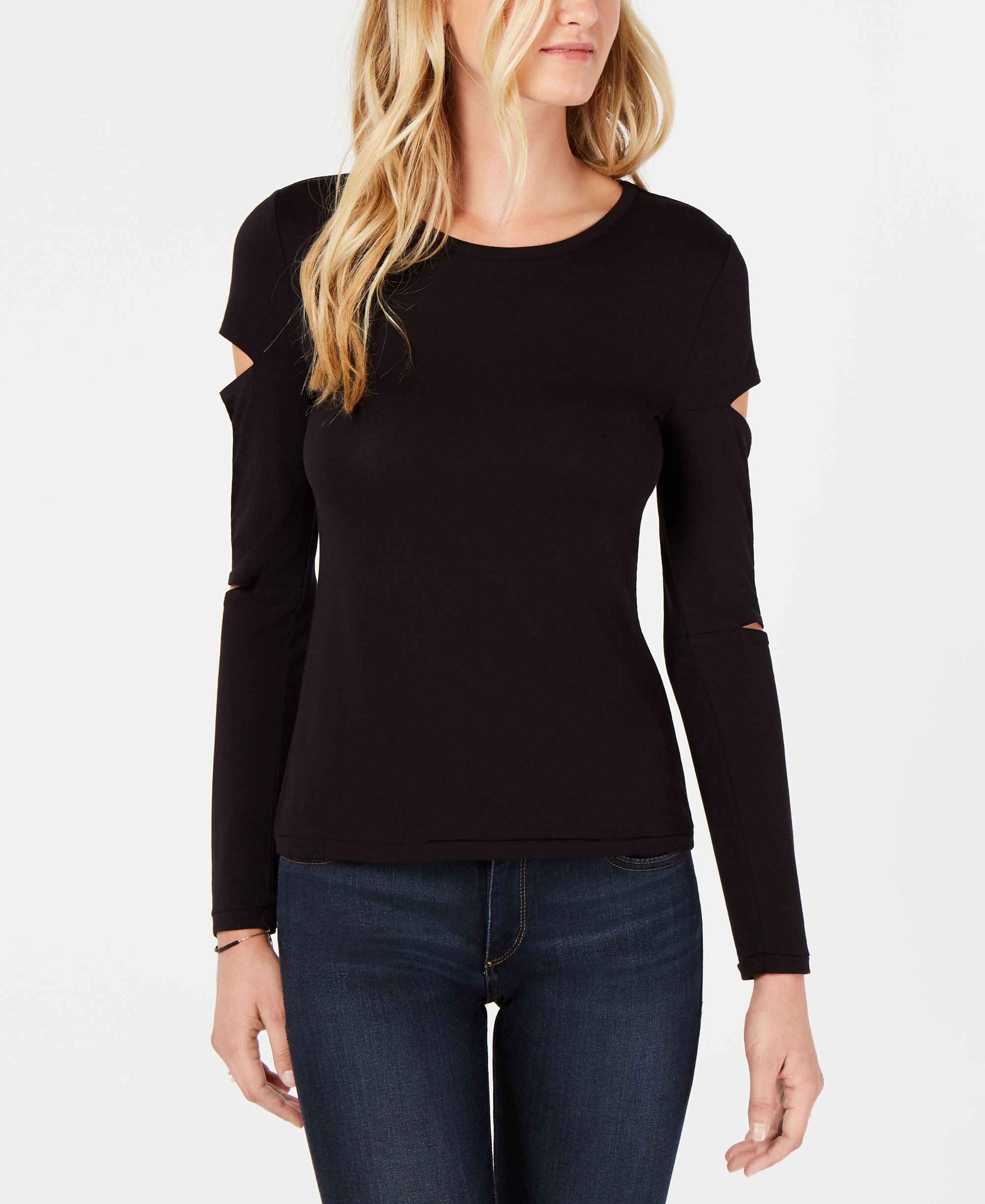 Bar III Cutout Sleeve Top